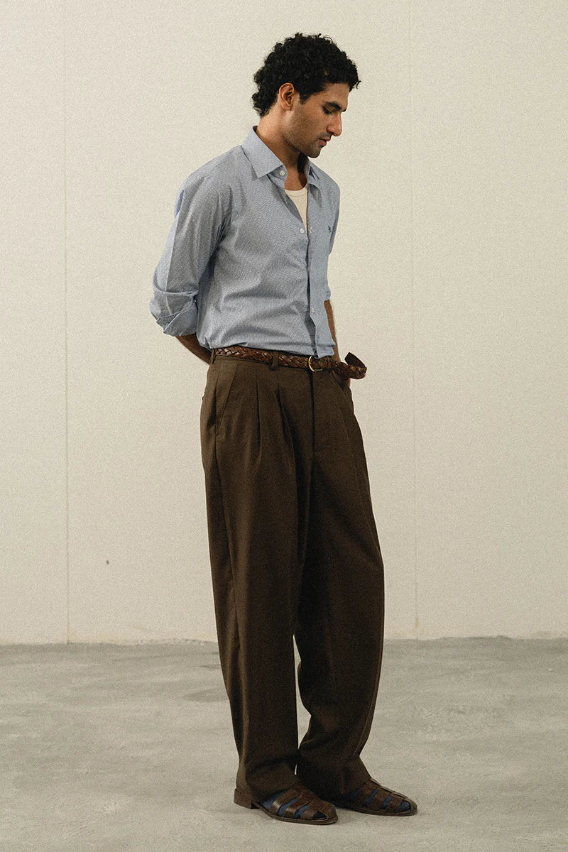 Blue Striped Cotton Shirt | REPUBLIC MENSWEAR