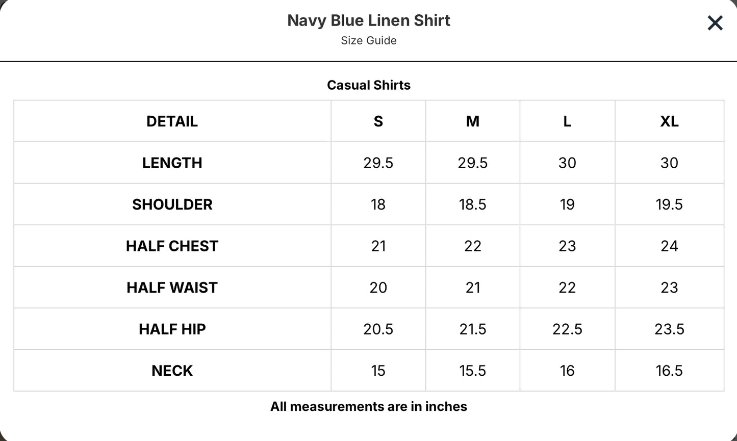 Navy Blue Linen Shirt | REPUBLIC MENSWEAR