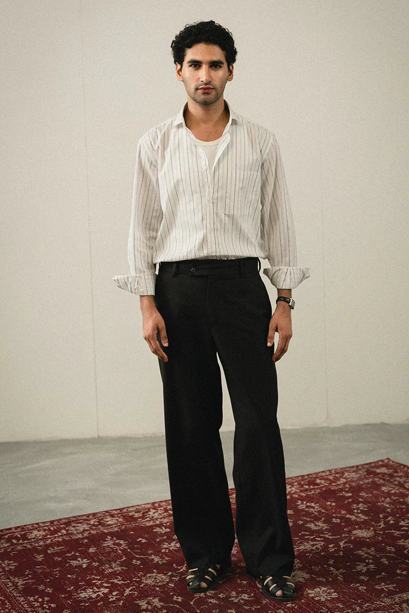 White Cotton Striped Shirt | REPUBLIC MENSWEAR