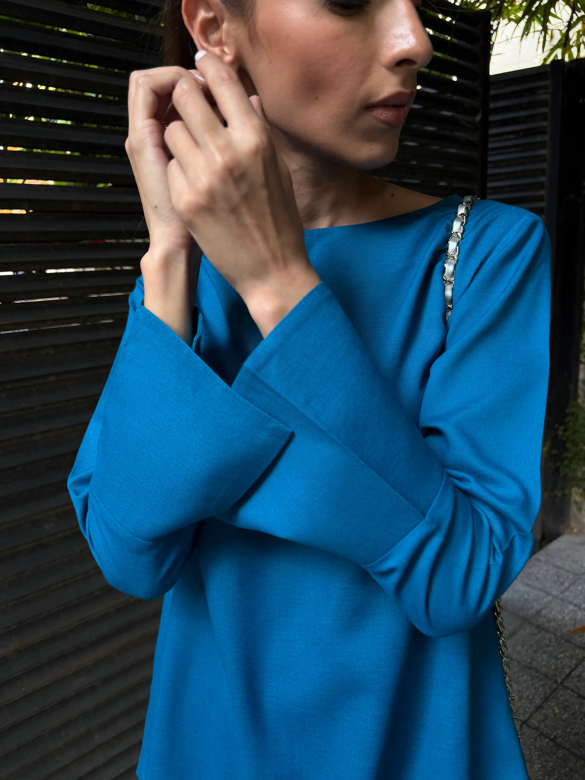 TEAL POWER TUNIC | NEW IN | SAK ATELIER