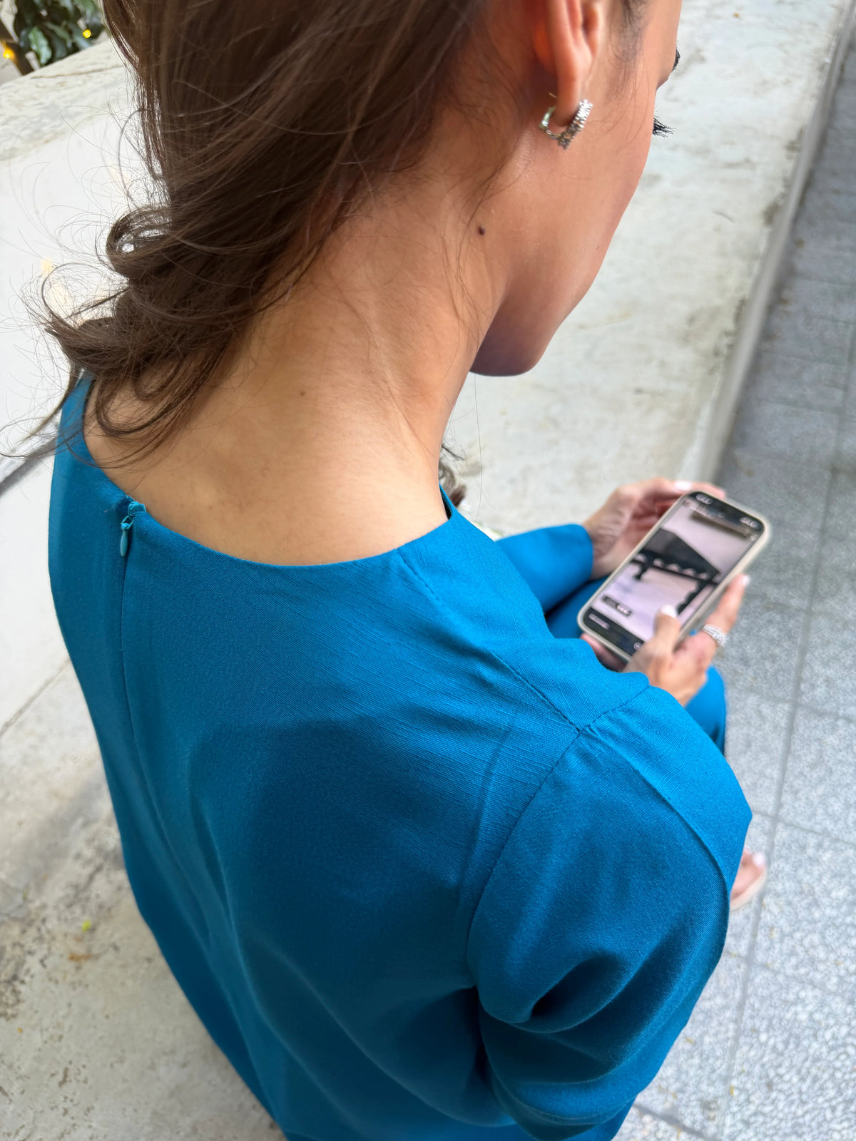 TEAL POWER TUNIC | NEW IN | SAK ATELIER