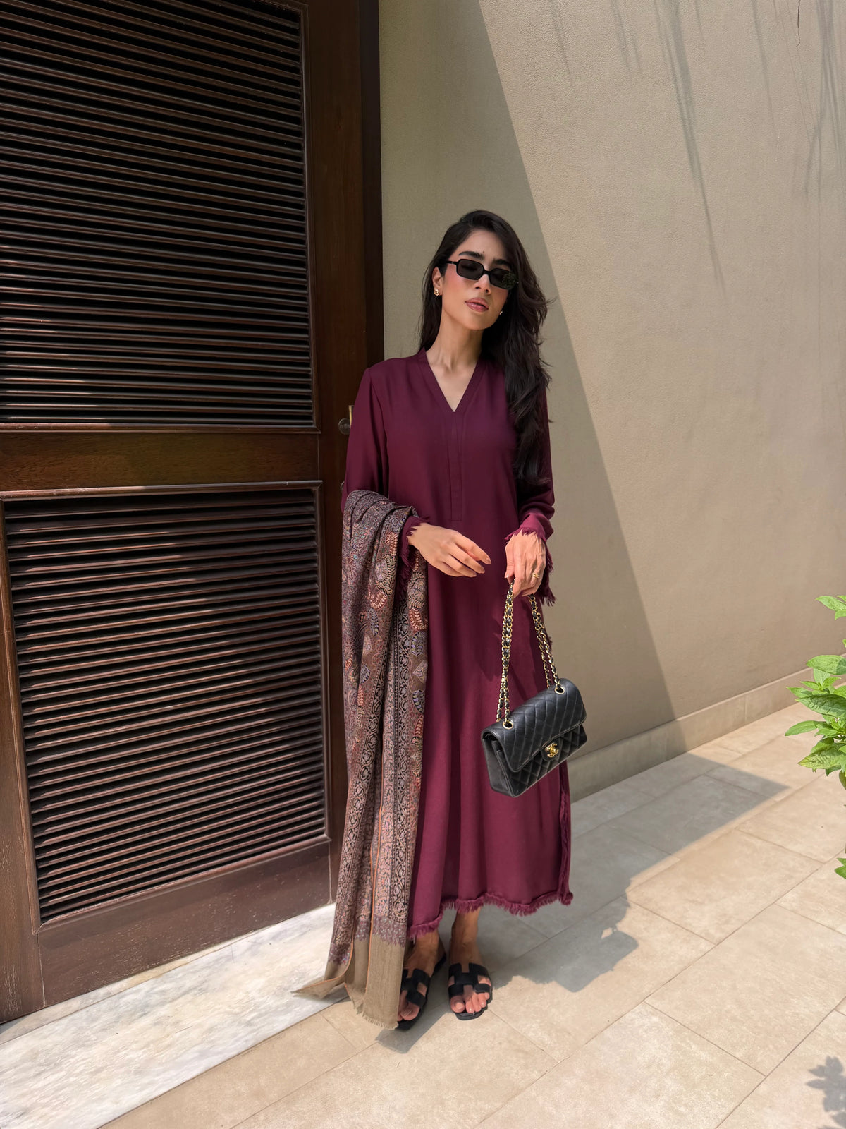 BURGUNDY DHAAGA SET | NEW IN | SAK ATELIER