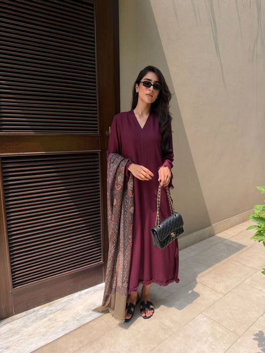 BURGUNDY DHAAGA SET | NEW IN | SAK ATELIER