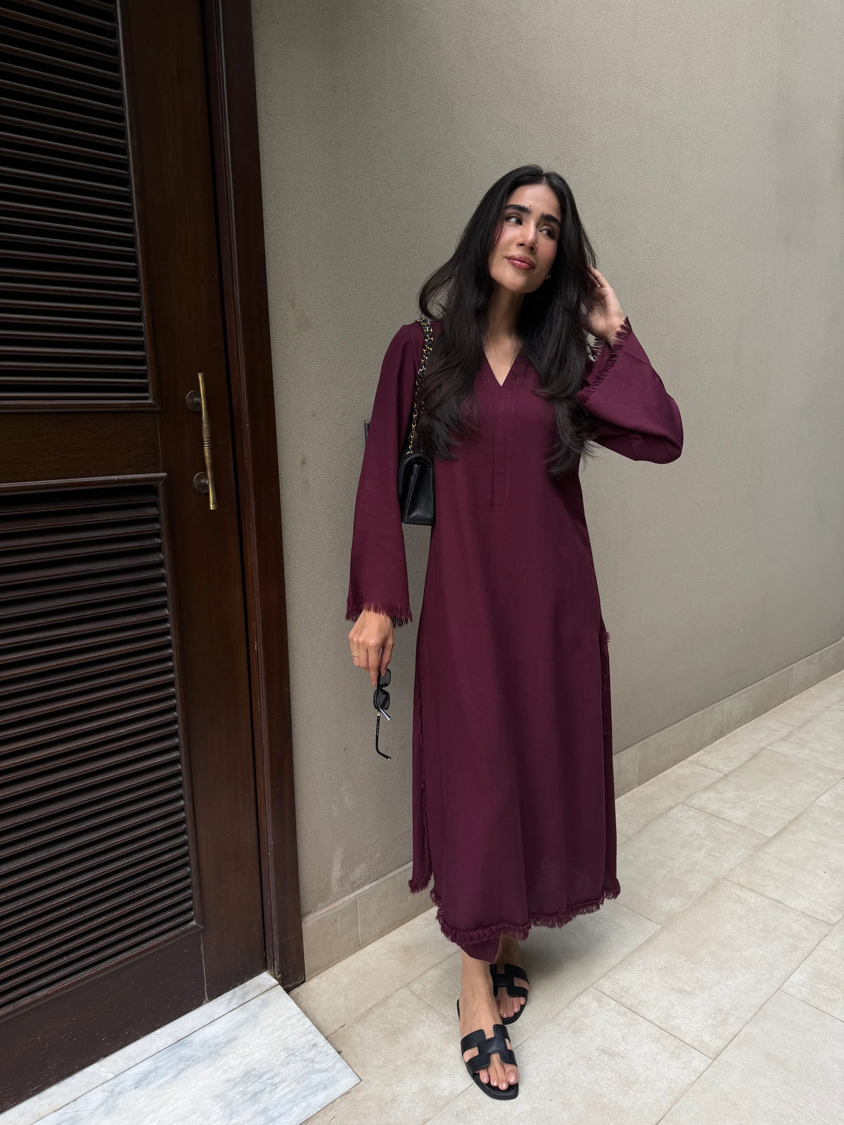 BURGUNDY DHAAGA SET | NEW IN | SAK ATELIER