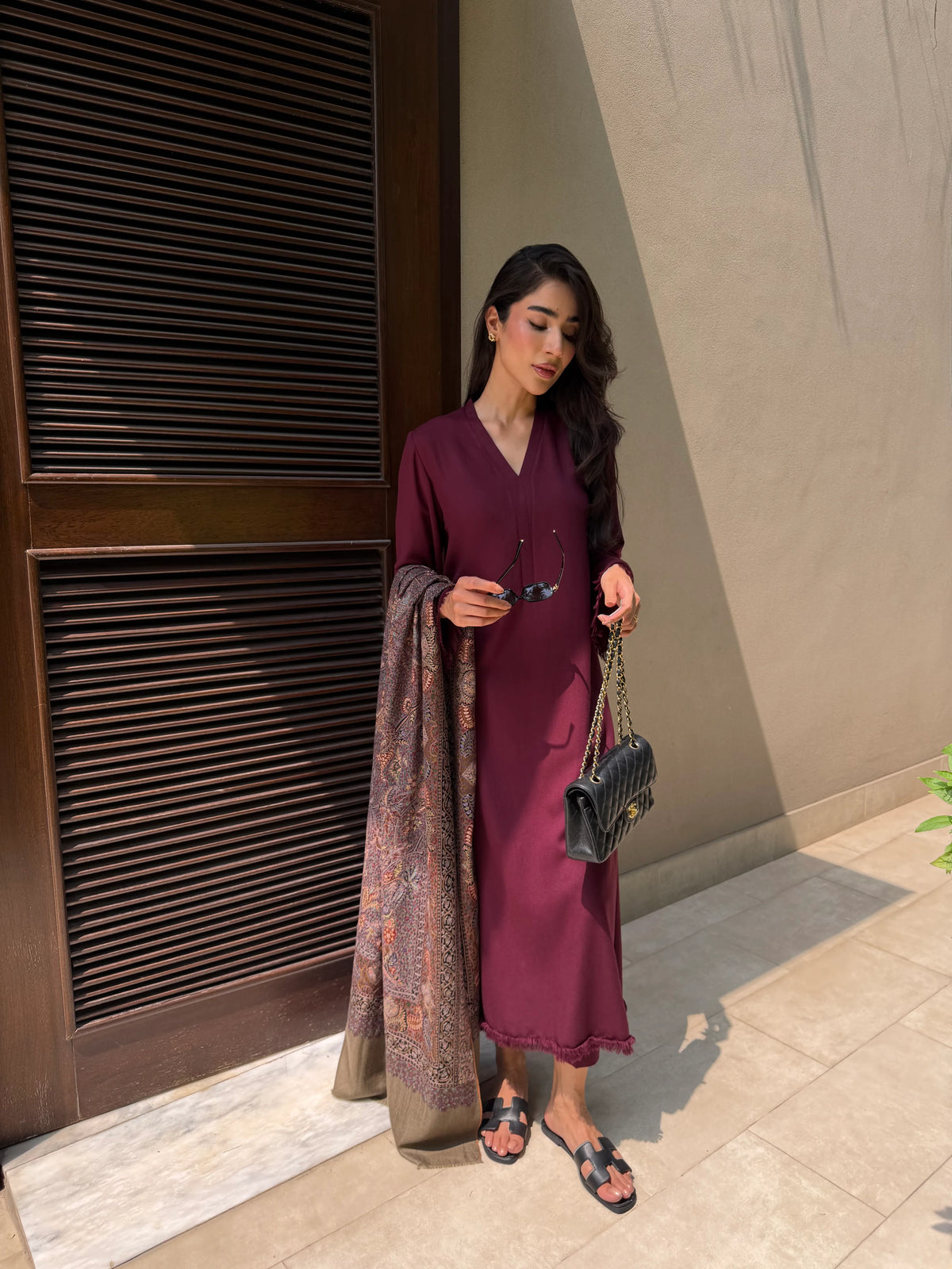 BURGUNDY DHAAGA SET | NEW IN | SAK ATELIER