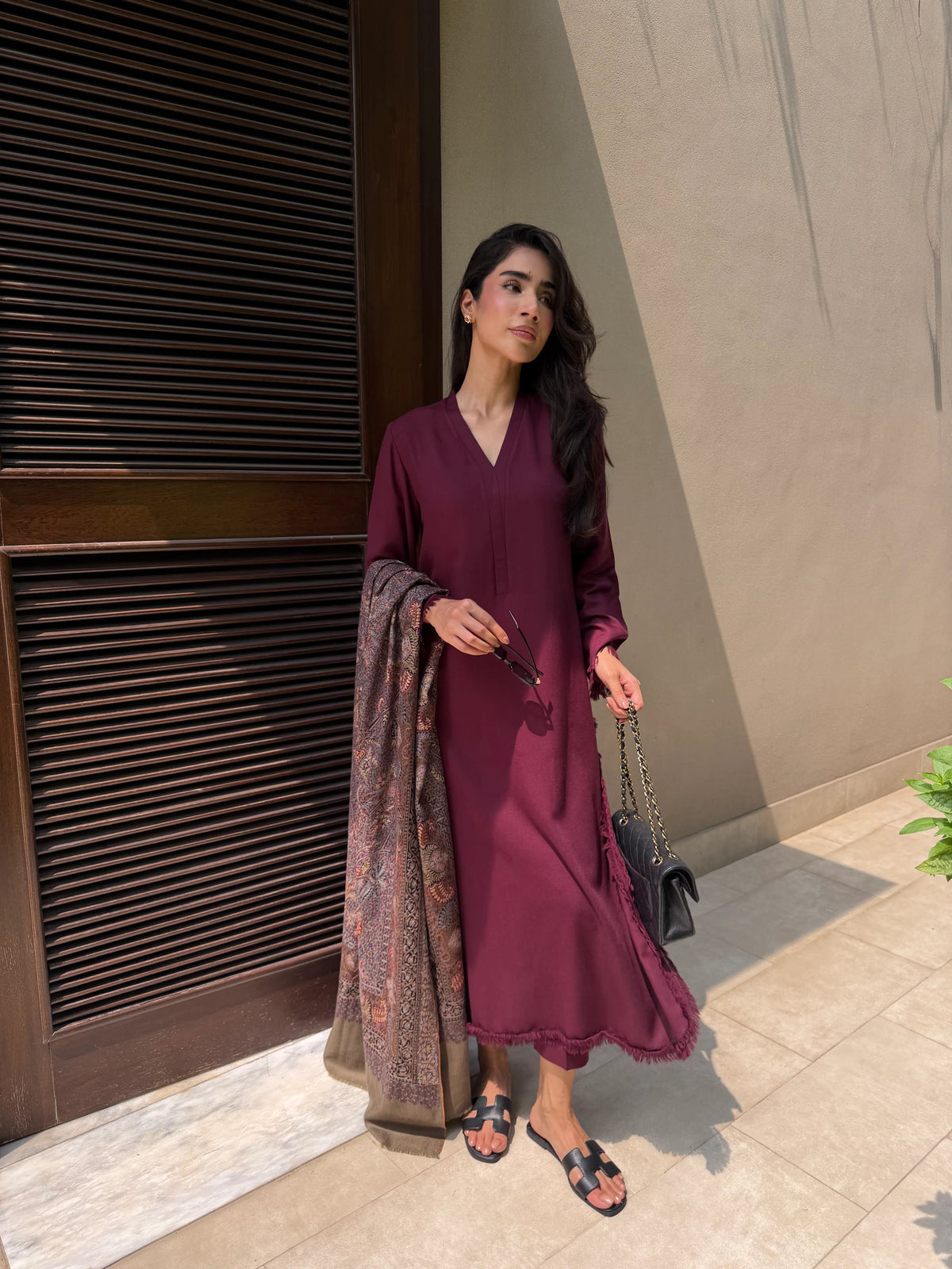 BURGUNDY DHAAGA SET | NEW IN | SAK ATELIER