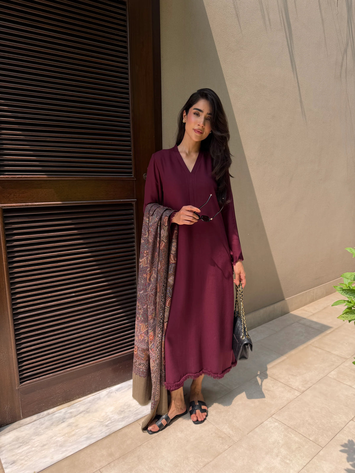BURGUNDY DHAAGA SET | NEW IN | SAK ATELIER