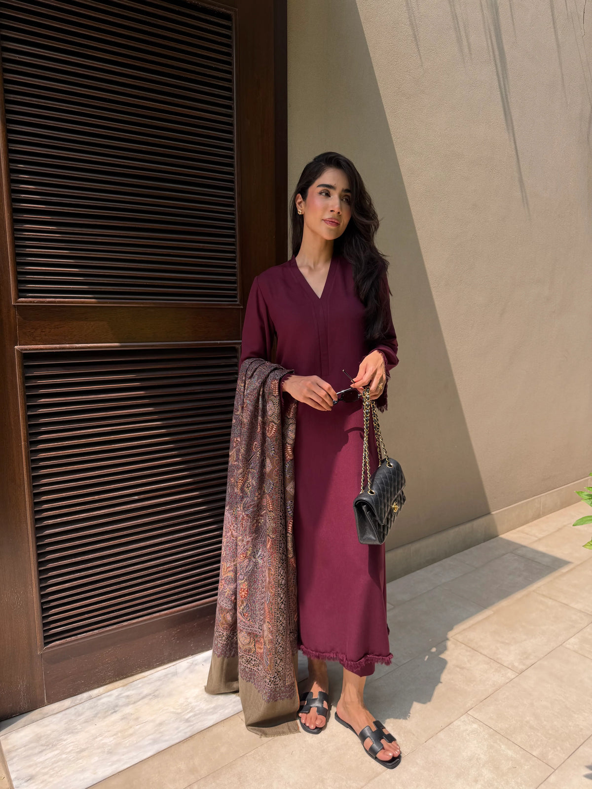 BURGUNDY DHAAGA SET | NEW IN | SAK ATELIER
