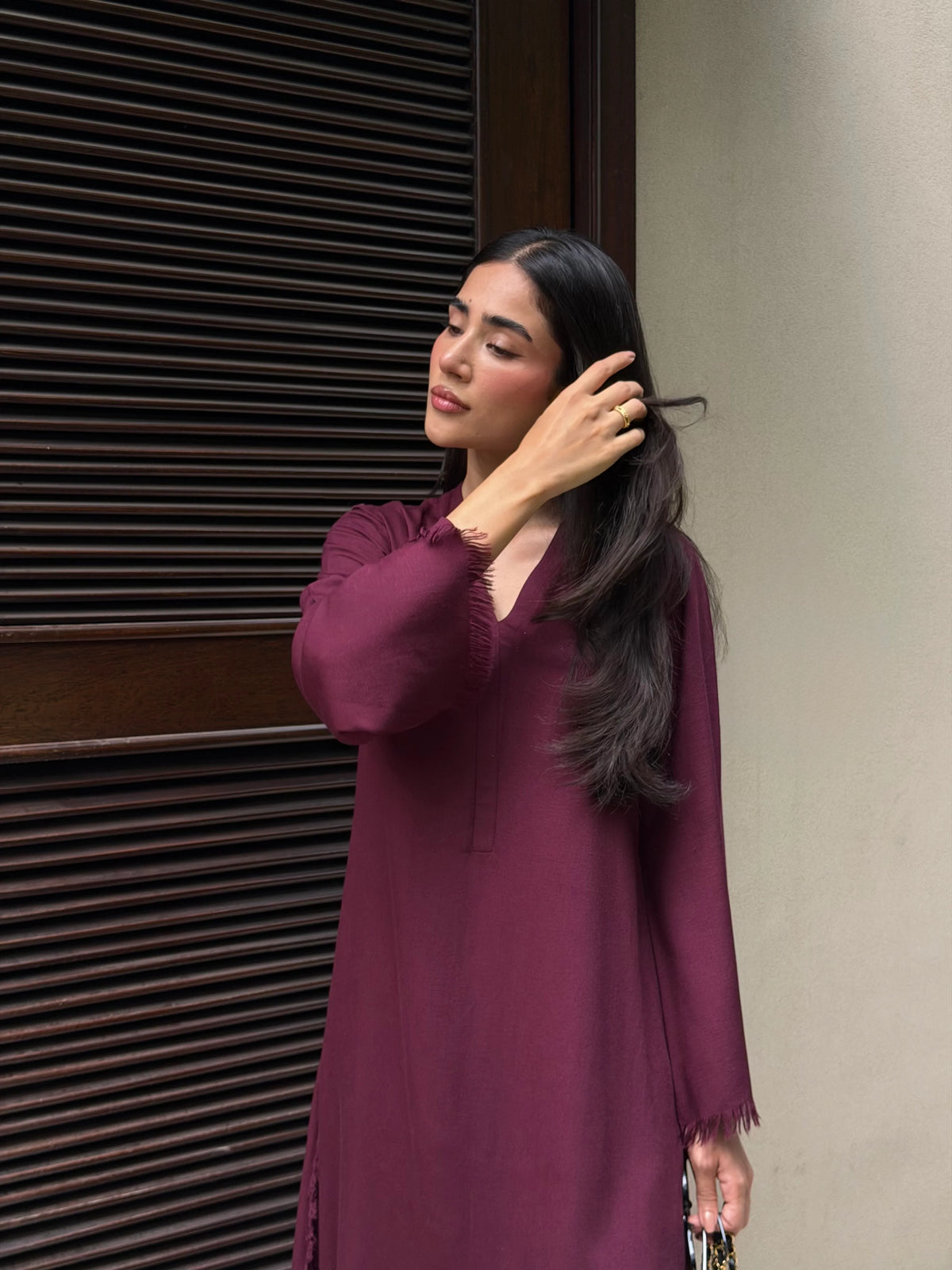 BURGUNDY DHAAGA SET | NEW IN | SAK ATELIER