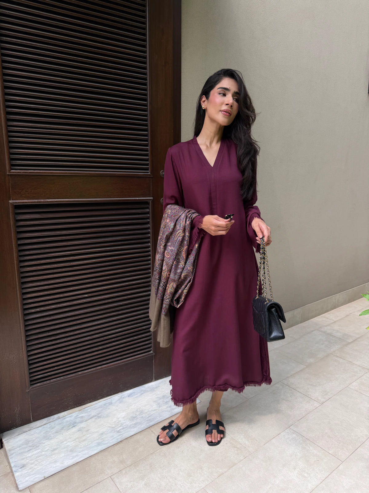 BURGUNDY DHAAGA SET | NEW IN | SAK ATELIER