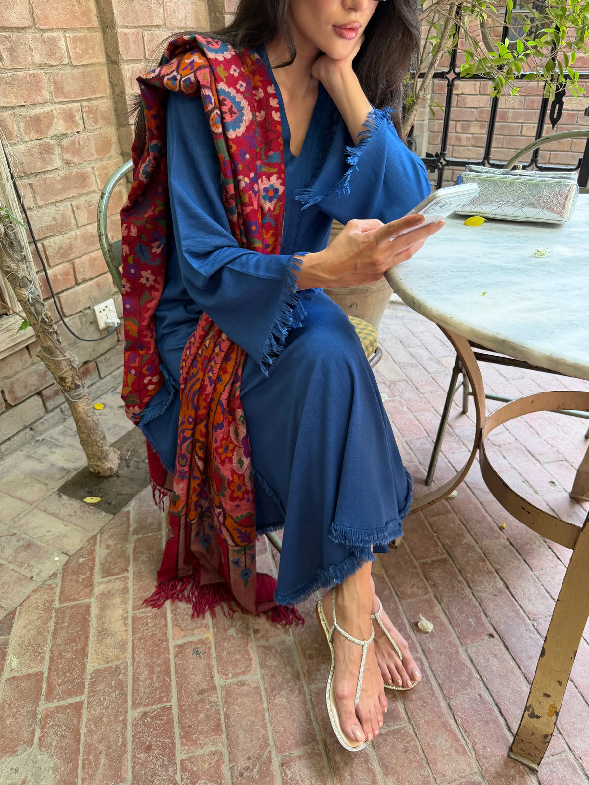 PERSIAN BLUE DHAAGA SET | NEW IN | SAK ATELIER
