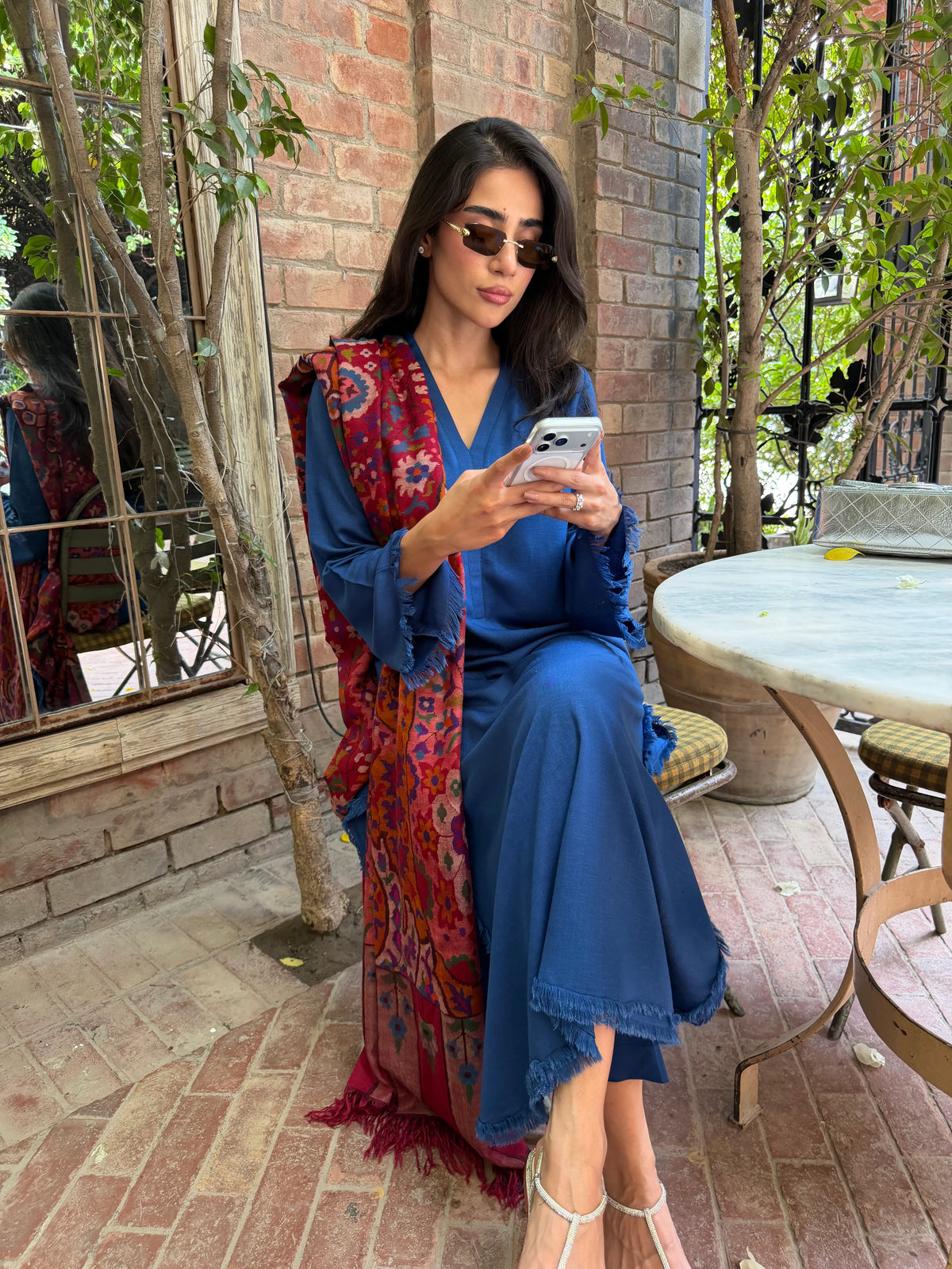 PERSIAN BLUE DHAAGA SET | NEW IN | SAK ATELIER