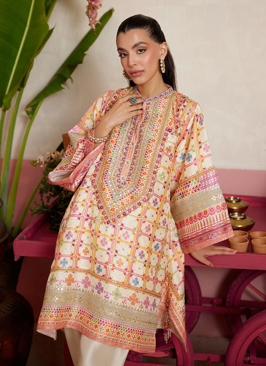 Kilo Ivory Shirt And Dupatta | MAYNA FESTIVE PRINTS '26 | FARAH TALIB AZIZ