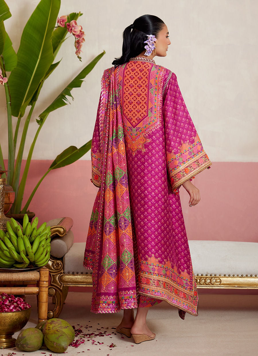 Adena Fuschia Shirt And Dupatta | MAYNA FESTIVE PRINTS '26 | FARAH TALIB AZIZ