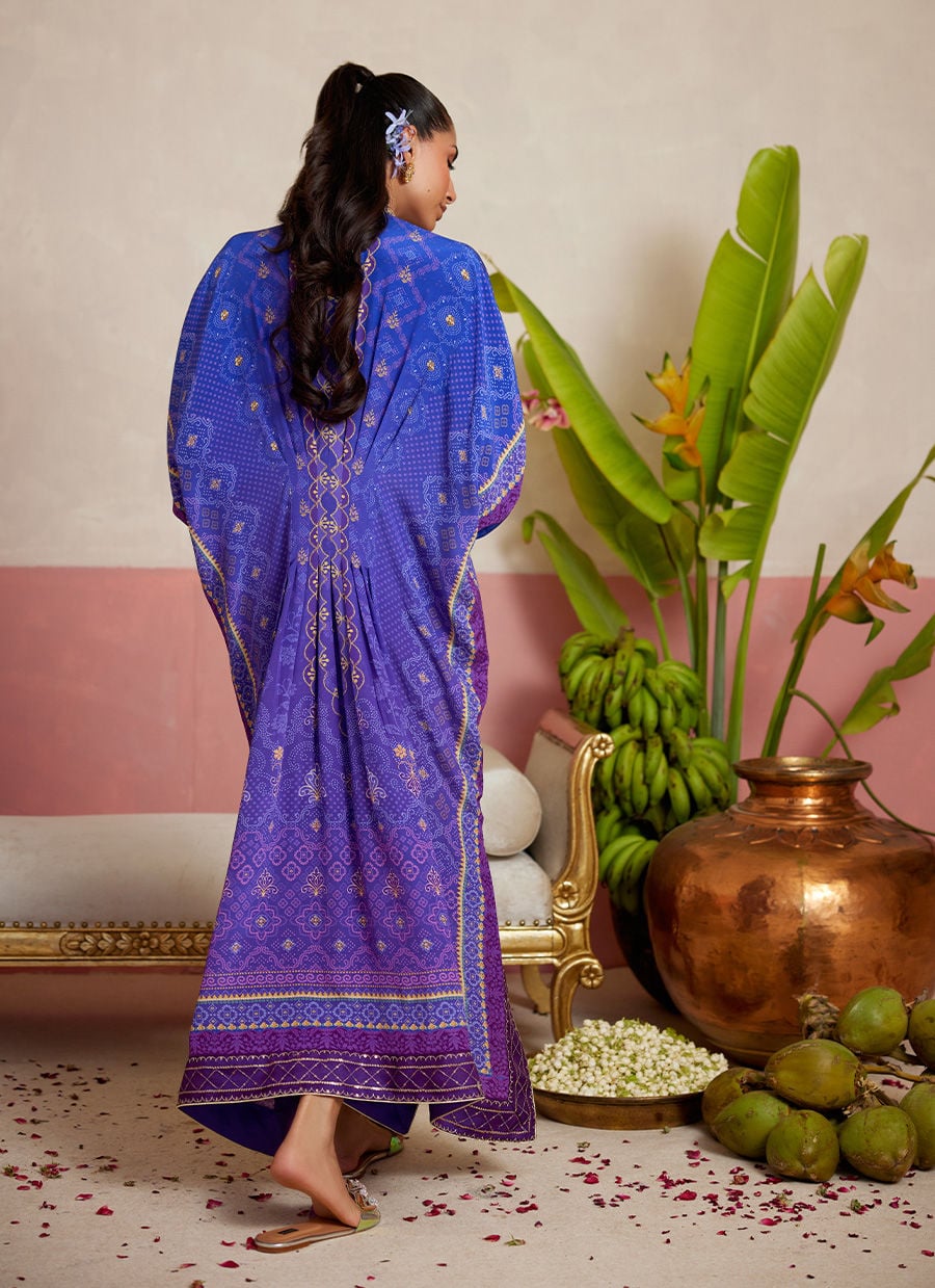 Jurney Purple kaftan | MAYNA FESTIVE PRINTS '26 | FARAH TALIB AZIZ