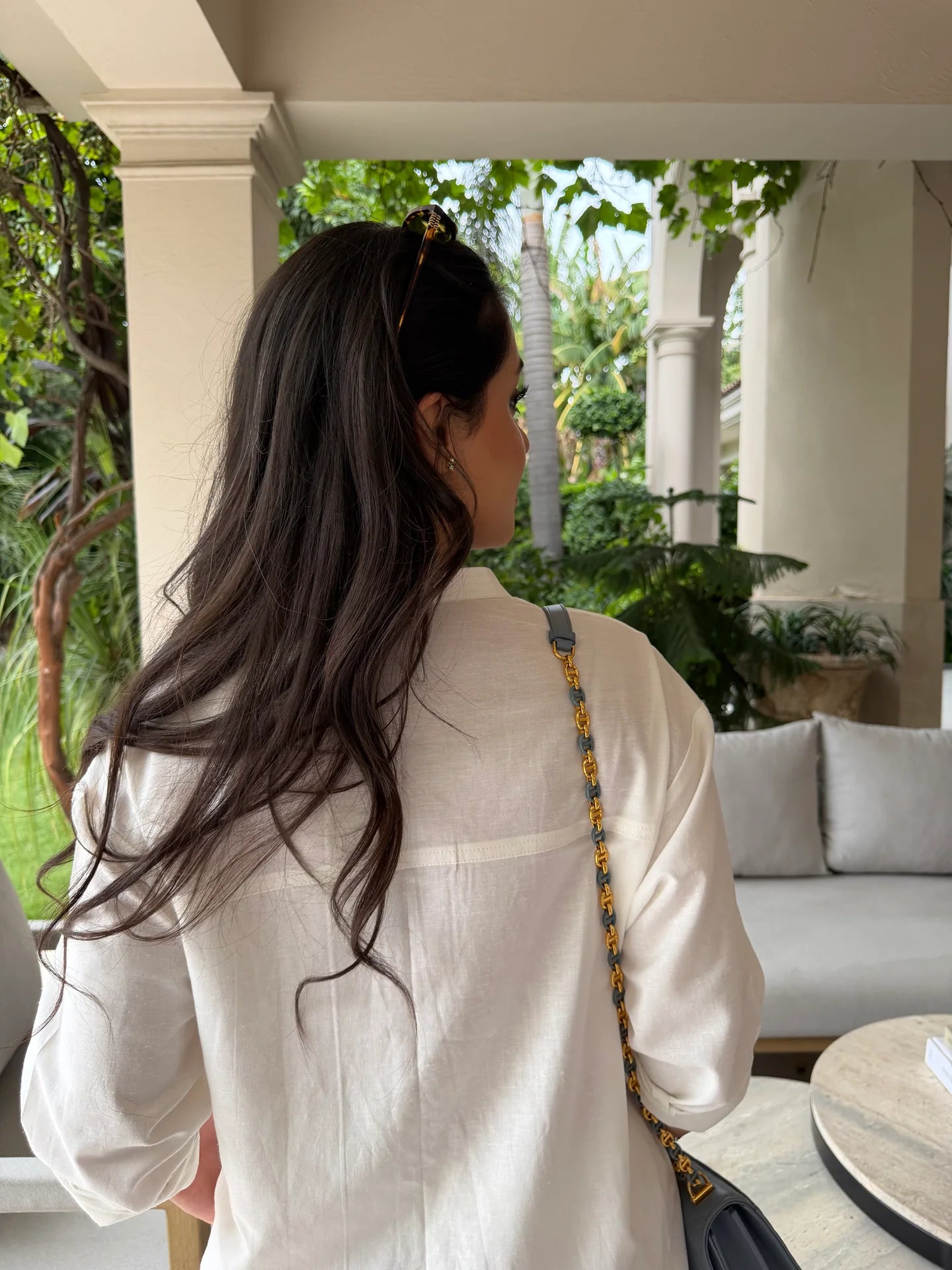 OVERSIZED LINEN SHIRT DRESS IN WHITE | Sak Atelier