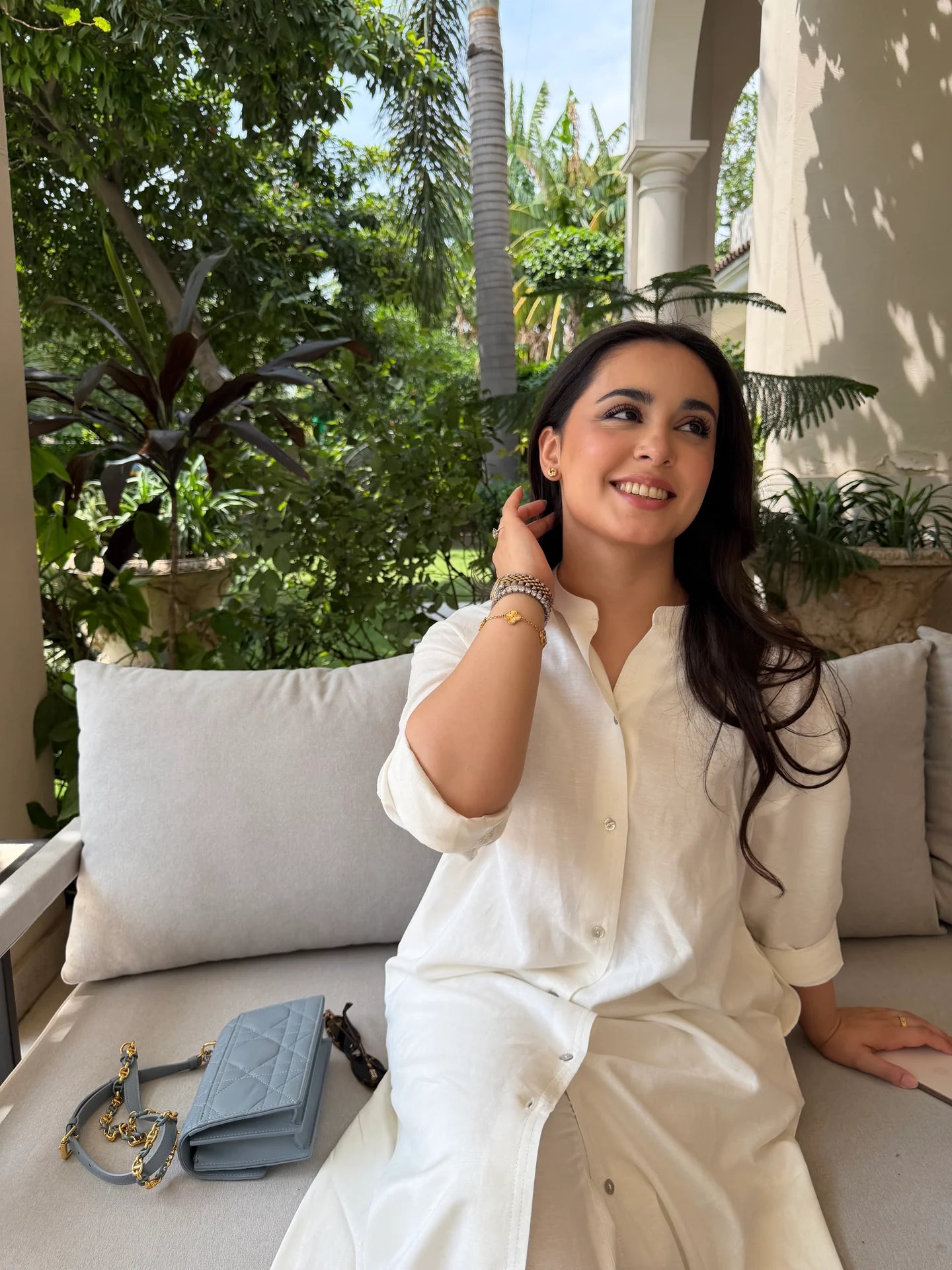 OVERSIZED LINEN SHIRT DRESS IN WHITE | Sak Atelier