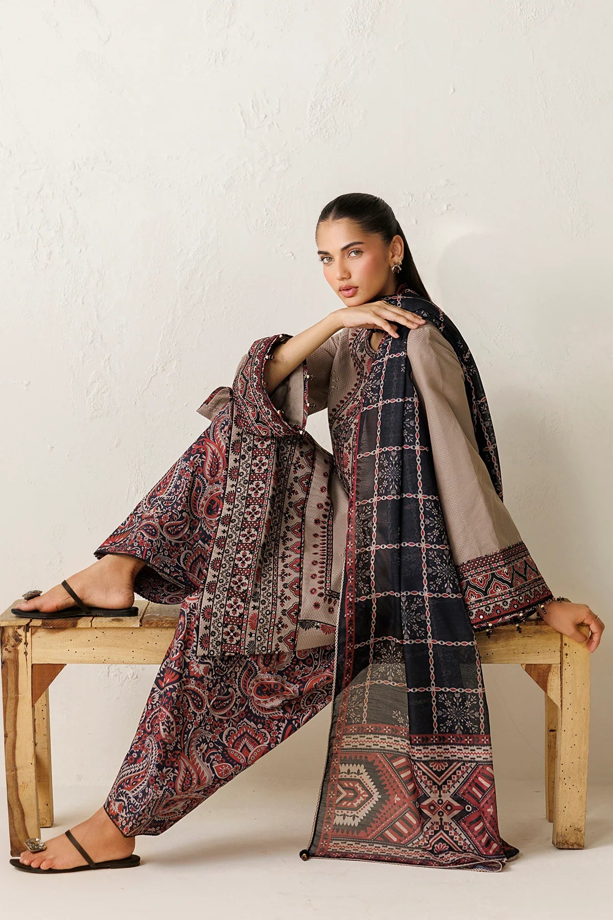 EMBROIDERED PREMIUM DOBBY UW-0282 | Unstitched | Jazmin