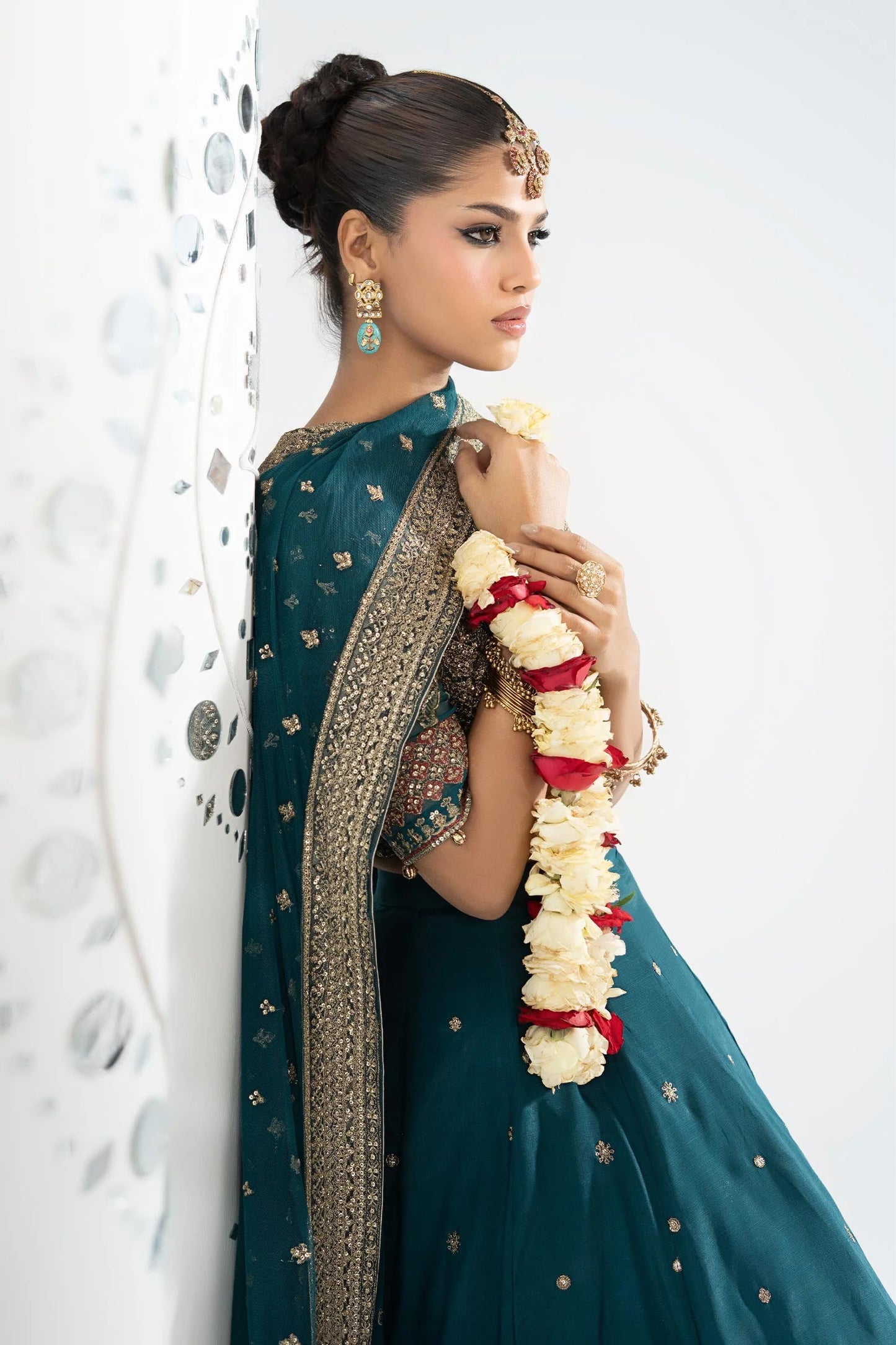 SF-EA26-27 | 3 Piece Embroidered Raw Silk Suit | MARIA.B