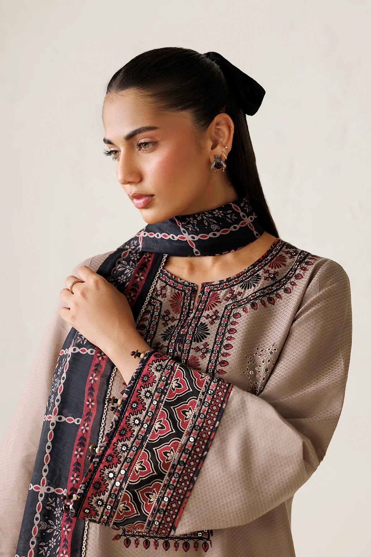 EMBROIDERED PREMIUM DOBBY UW-0282 | Unstitched | Jazmin