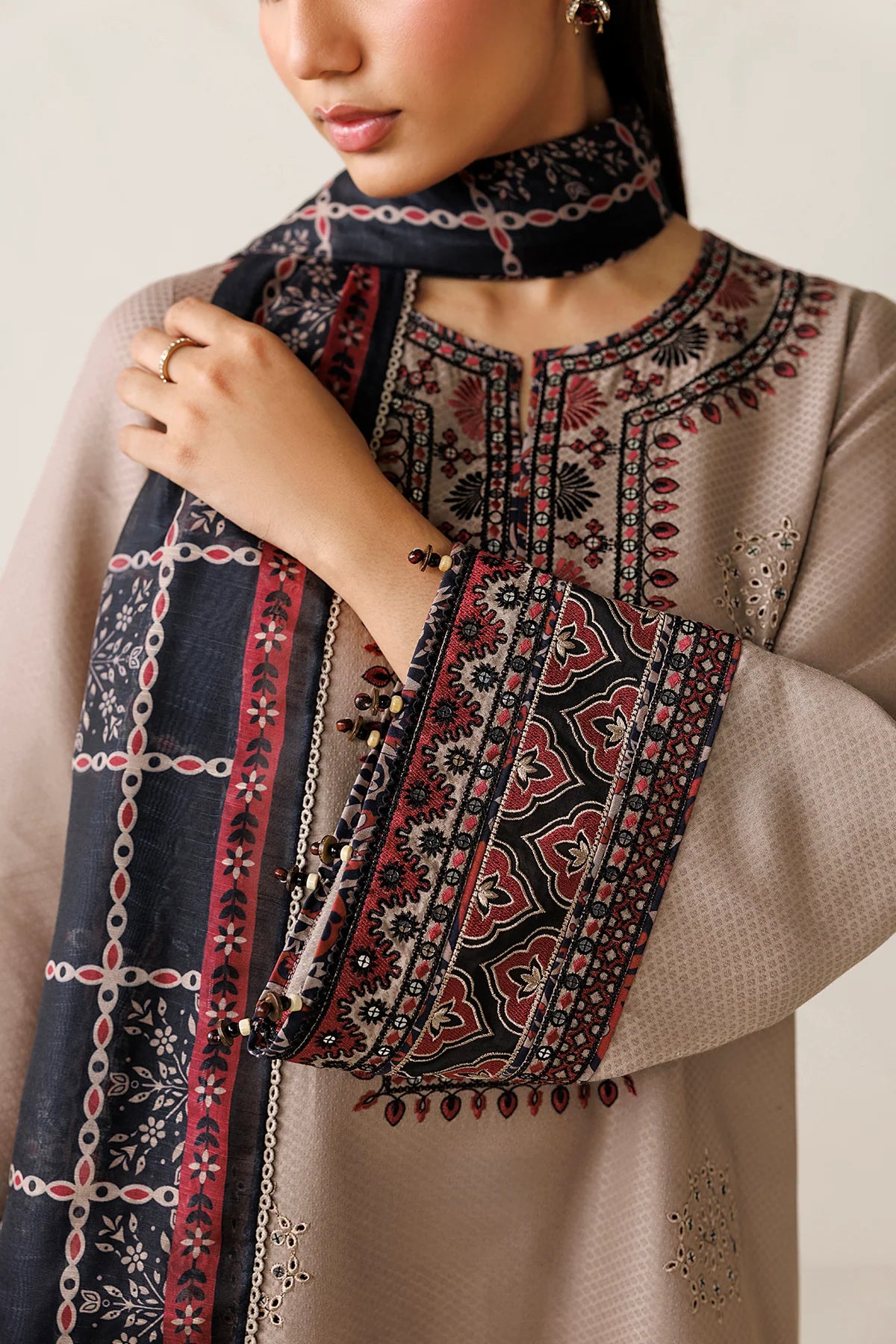 EMBROIDERED PREMIUM DOBBY UW-0282 | Unstitched | Jazmin