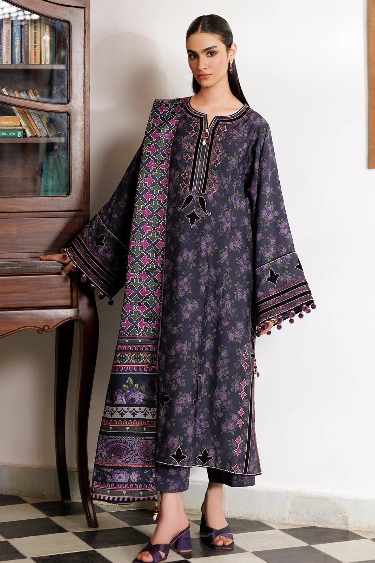 EMBROIDERED PREMIUM VISCOSE UW-0267 | Unstitched | Jazmin
