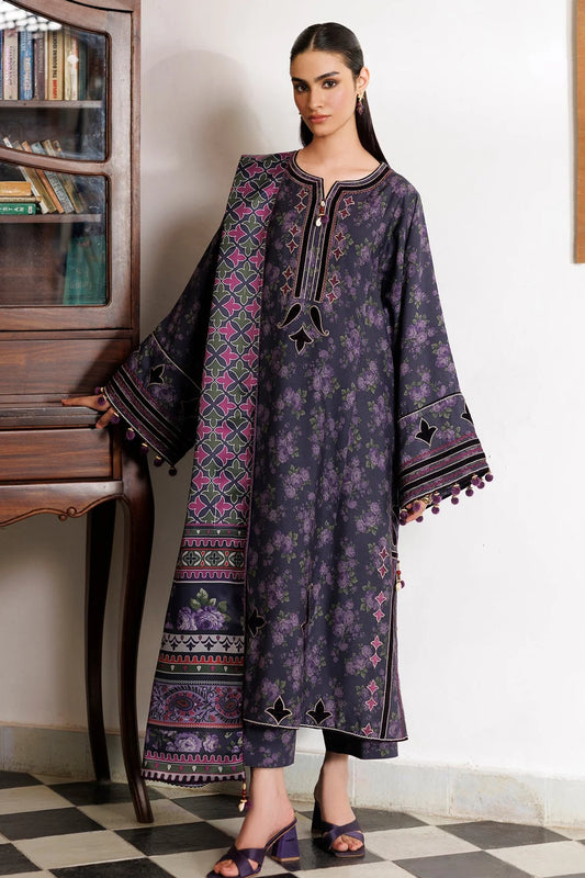 EMBROIDERED PREMIUM VISCOSE UW-0267 | Unstitched Winter | Jazmin
