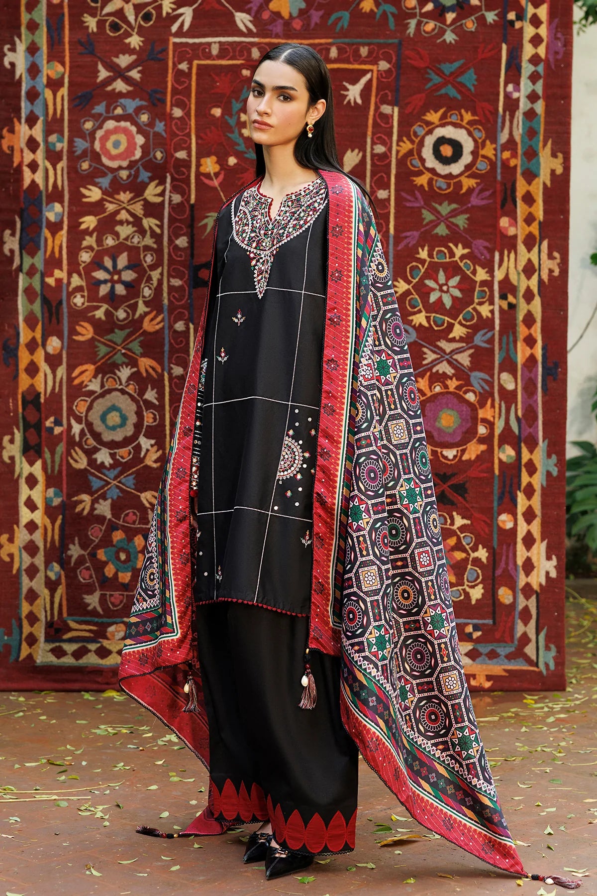 EMBROIDERED PREMIUM VISCOSE UW-0265 | Unstitched | Jazmin