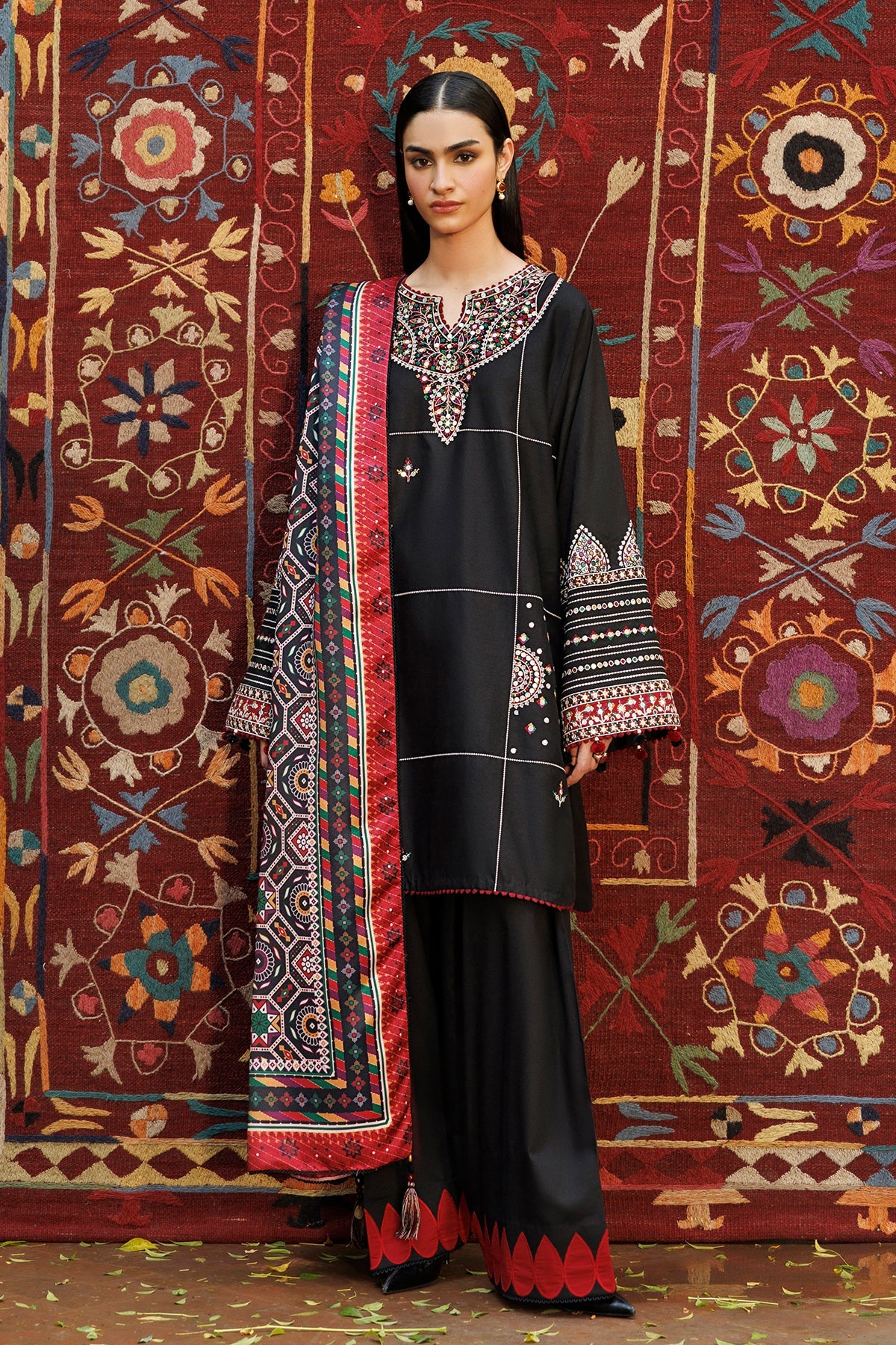 EMBROIDERED PREMIUM VISCOSE UW-0265 | Unstitched | Jazmin