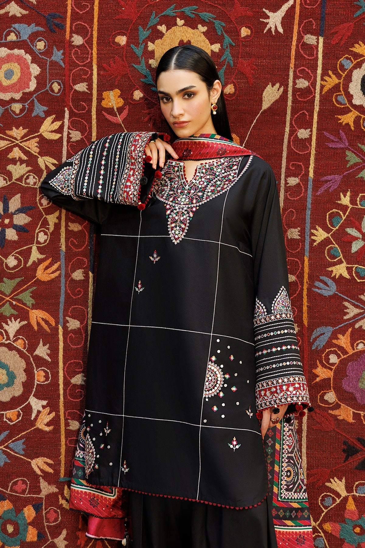 EMBROIDERED PREMIUM VISCOSE UW-0265 | Unstitched | Jazmin