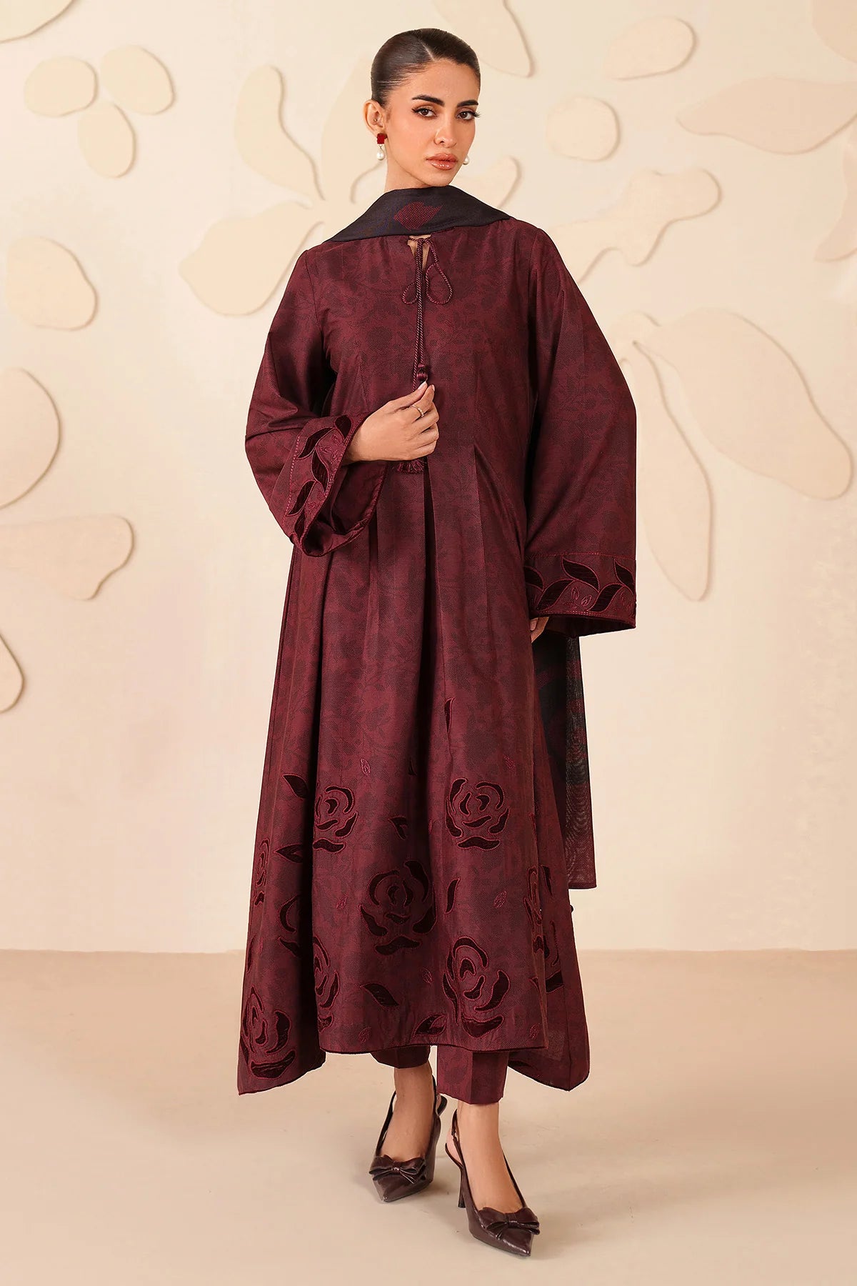 EMBROIDERED PREMIUM VISCOSE UW-0285 | Unstitched | Jazmin