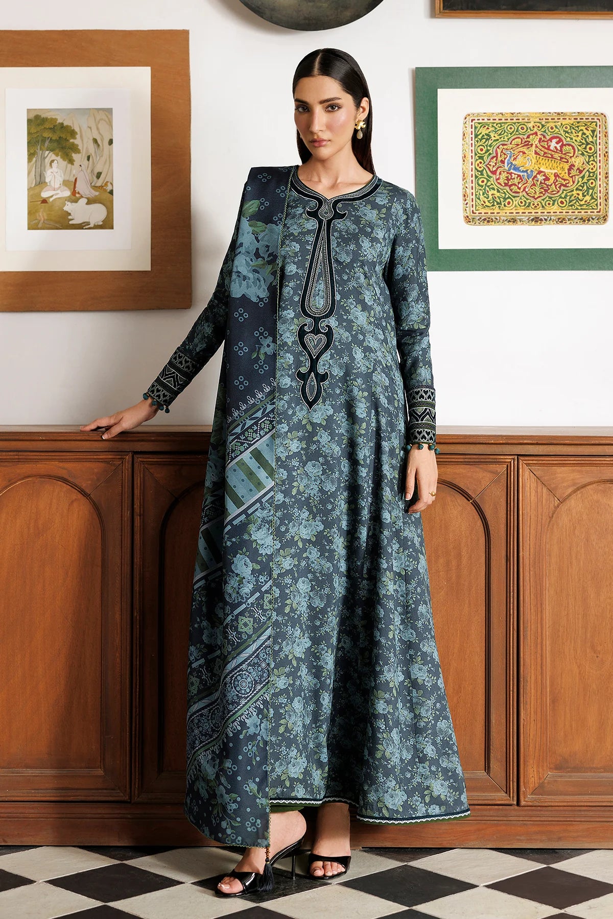 EMBROIDERED PREMIUM VISCOSE UW-0256 | Unstitched | Jazmin