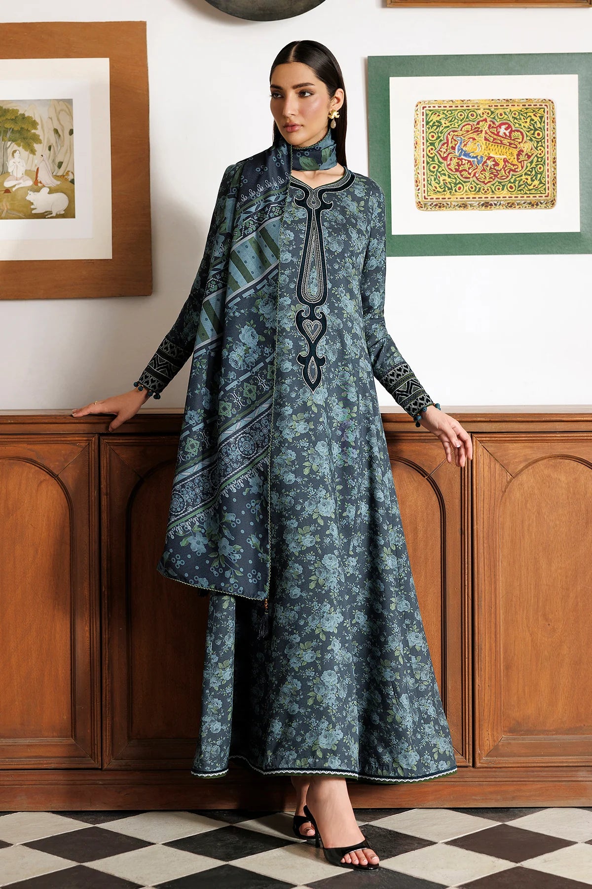 EMBROIDERED PREMIUM VISCOSE UW-0256 | Unstitched | Jazmin