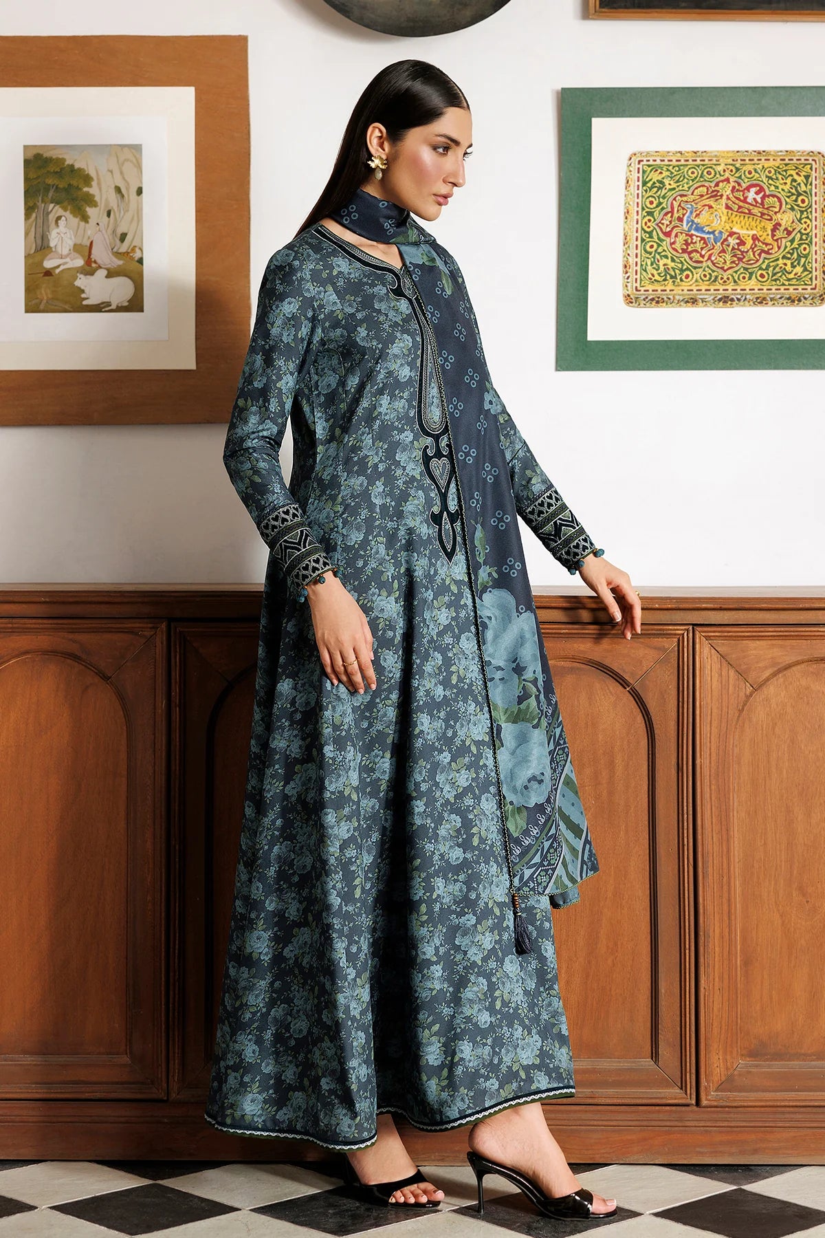 EMBROIDERED PREMIUM VISCOSE UW-0256 | Unstitched | Jazmin