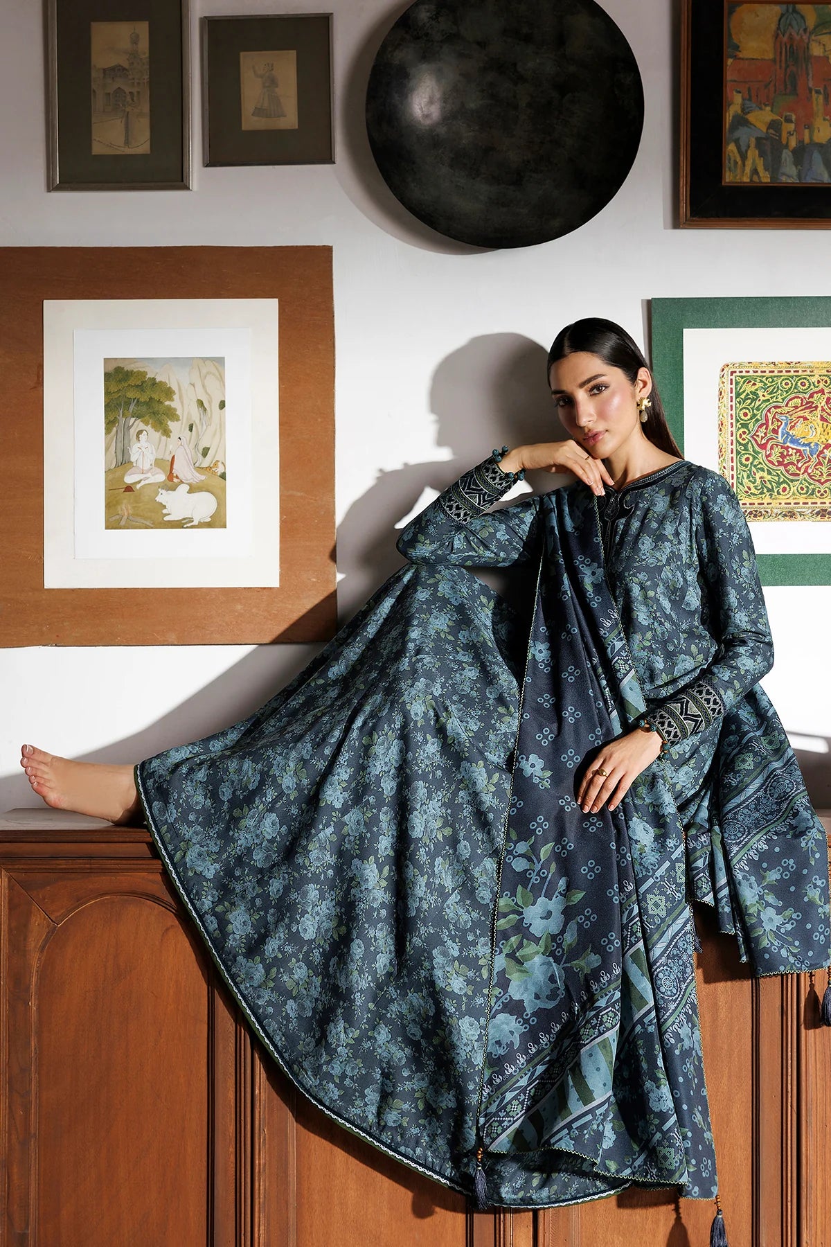 EMBROIDERED PREMIUM VISCOSE UW-0256 | Unstitched | Jazmin