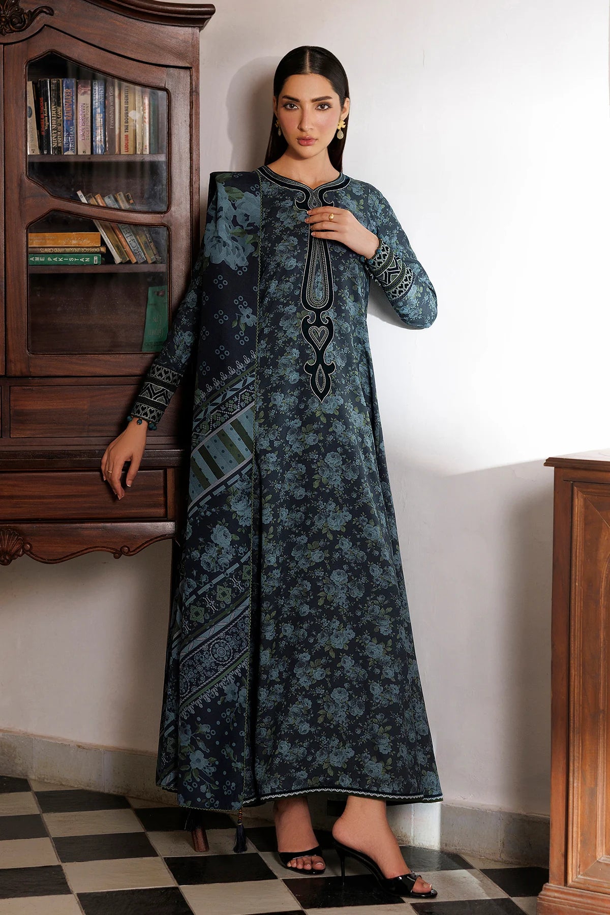 EMBROIDERED PREMIUM VISCOSE UW-0256 | Unstitched | Jazmin