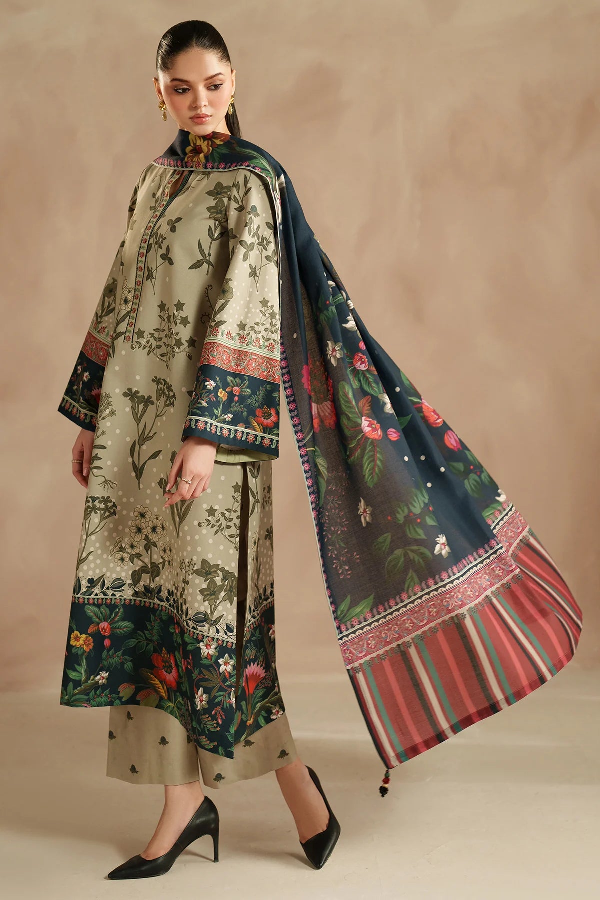 EMBROIDERED PREMIUM VISCOSE UW-0205 | Unstitched | Jazmin