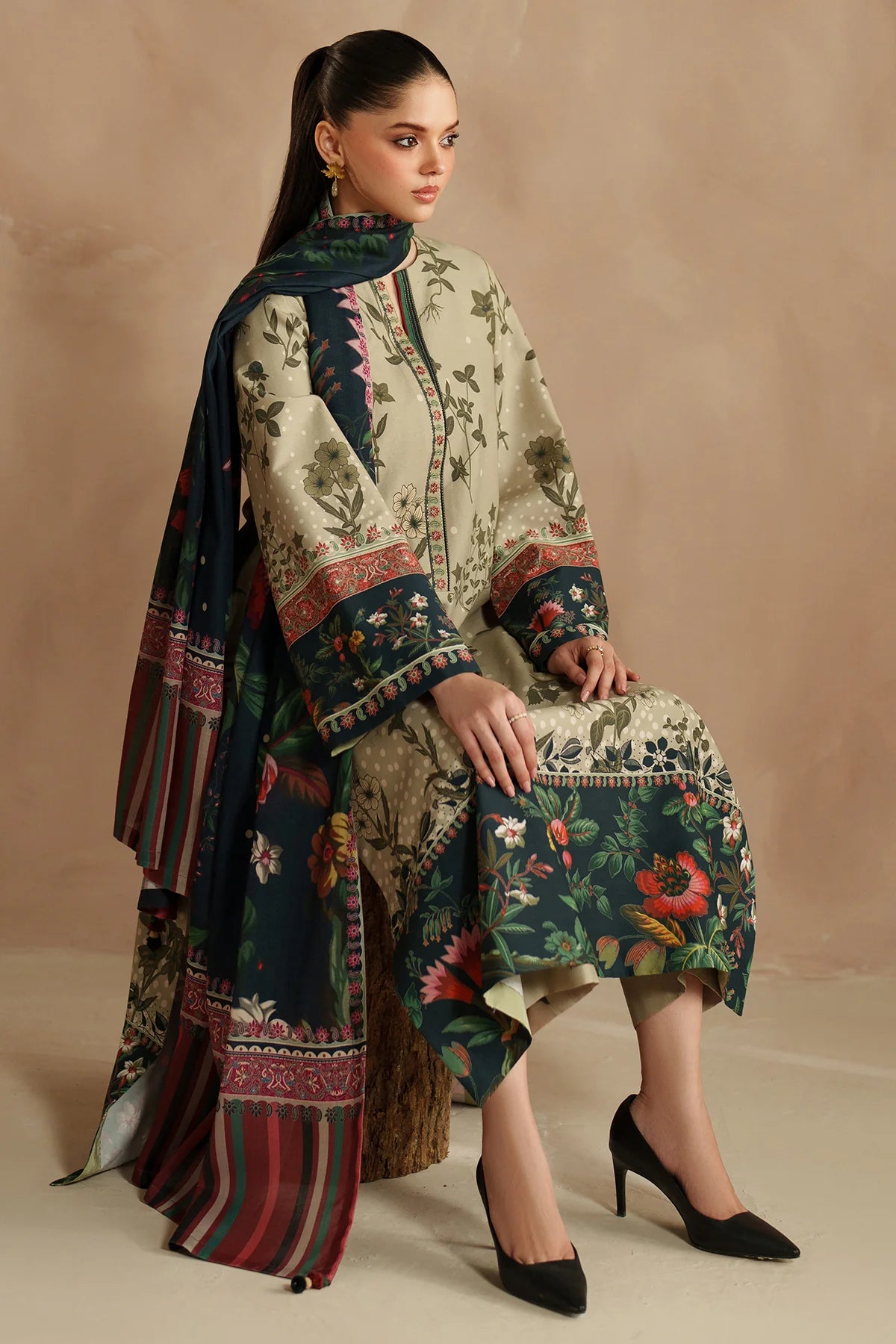 EMBROIDERED PREMIUM VISCOSE UW-0205 | Unstitched | Jazmin