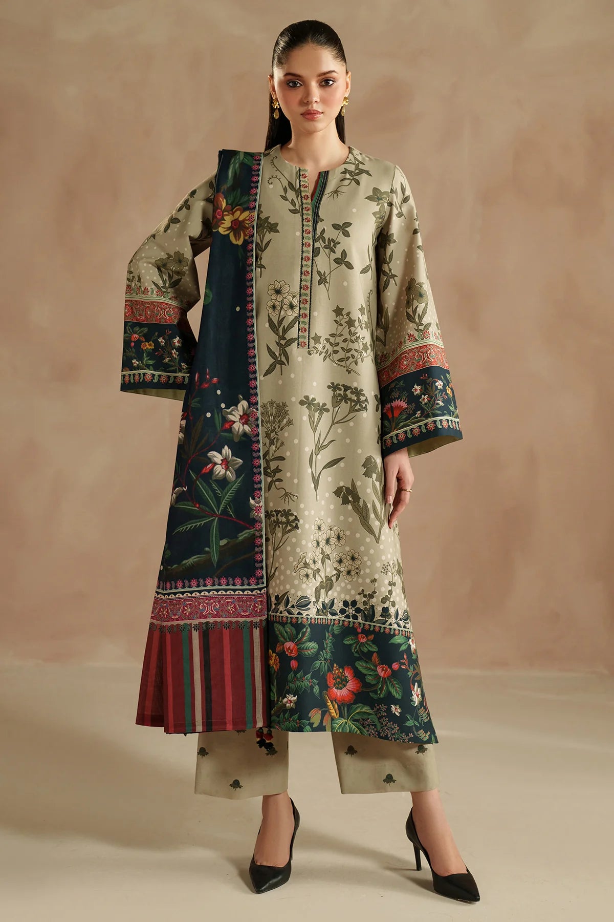 EMBROIDERED PREMIUM VISCOSE UW-0205 | Unstitched | Jazmin
