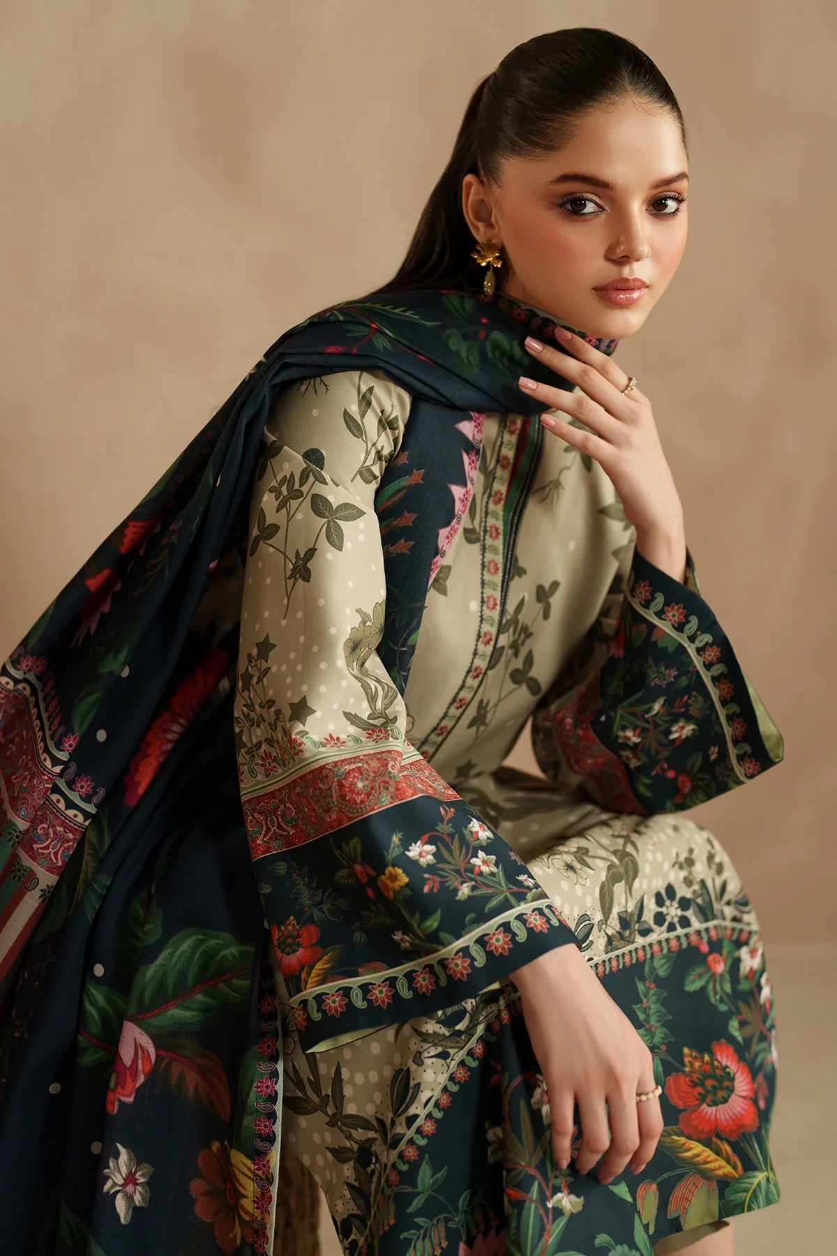EMBROIDERED PREMIUM VISCOSE UW-0205 | Unstitched | Jazmin