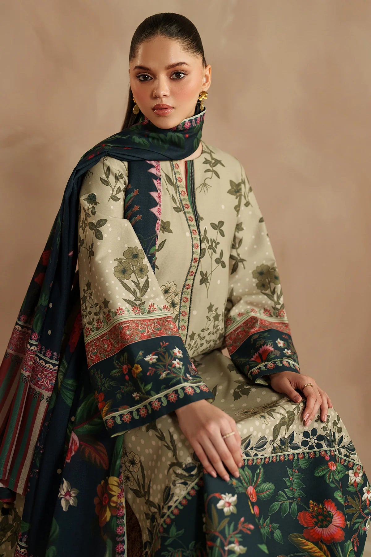 EMBROIDERED PREMIUM VISCOSE UW-0205 | Unstitched | Jazmin