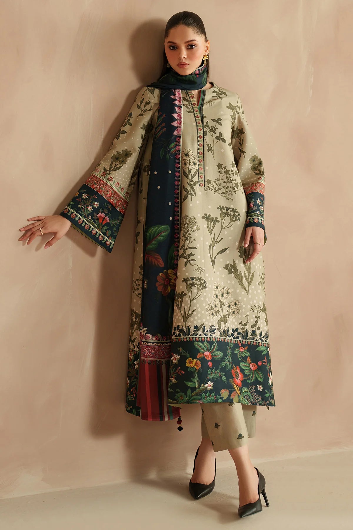 EMBROIDERED PREMIUM VISCOSE UW-0205 | Unstitched | Jazmin