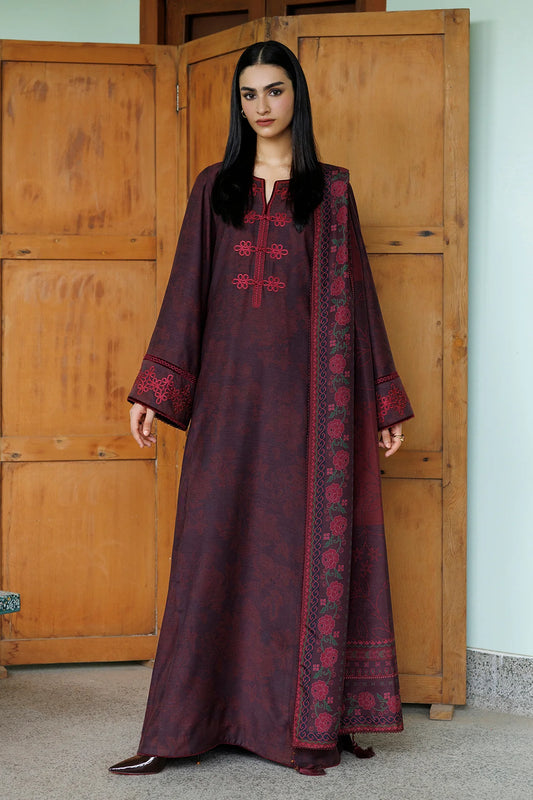 EMBROIDERED PREMIUM VISCOSE UW-0249 | Unstitched Winter | Jazmin
