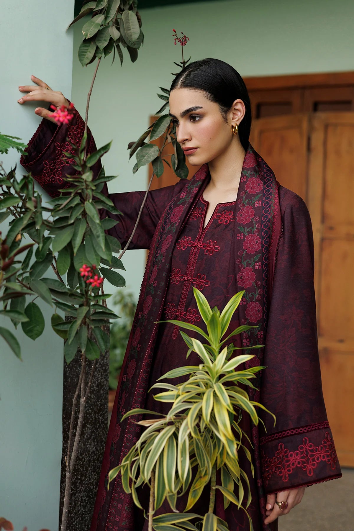 EMBROIDERED PREMIUM VISCOSE UW-0249 | Unstitched | Jazmin