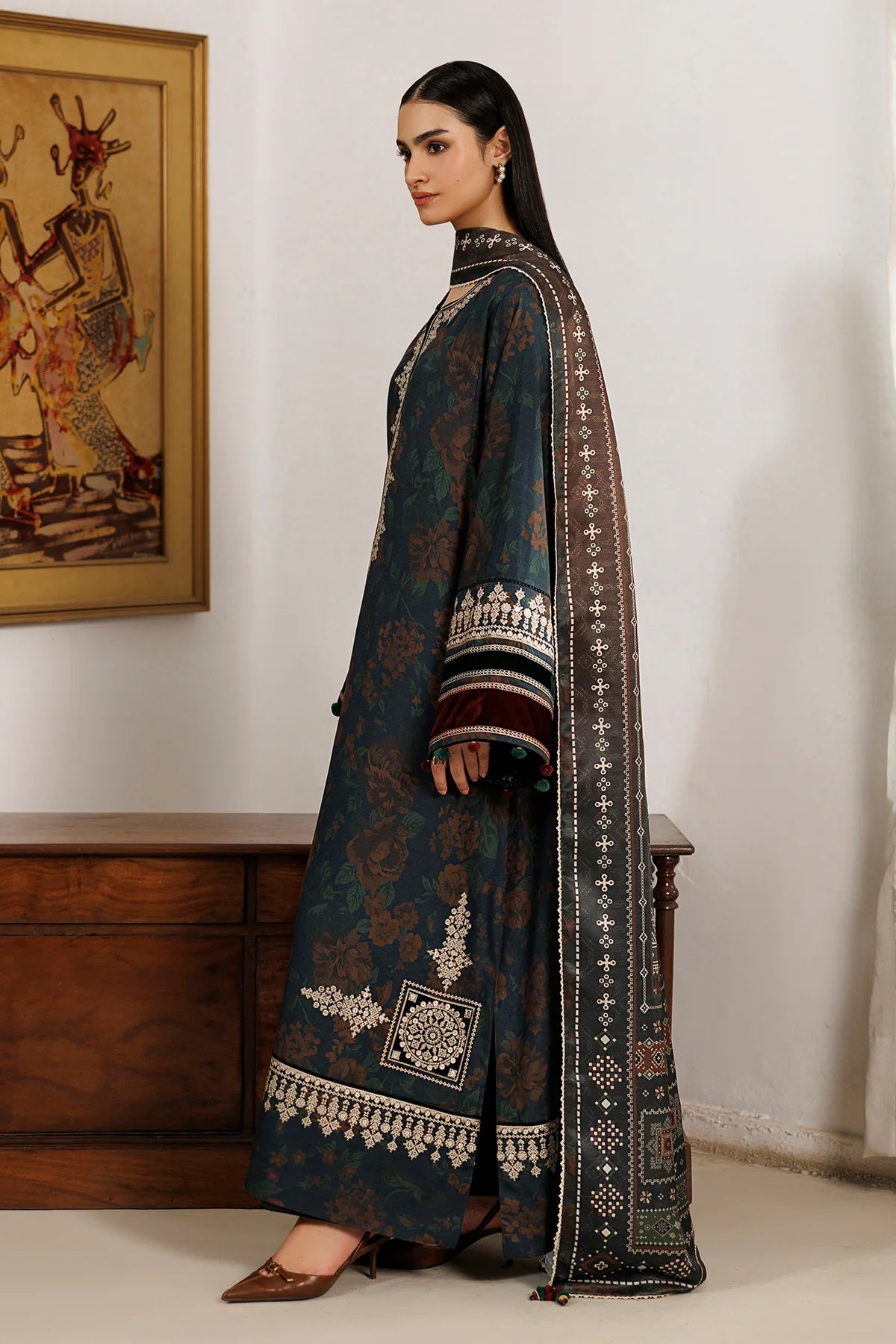 EMBROIDERED PREMIUM VISCOSE UW-0266 | Unstitched | Jazmin
