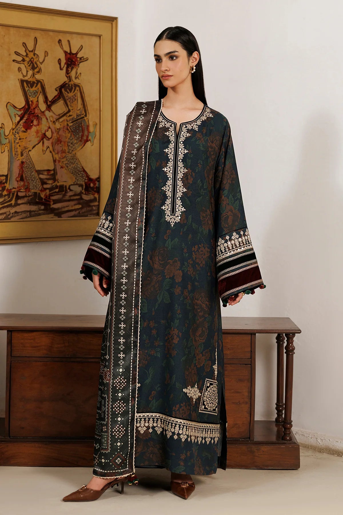 EMBROIDERED PREMIUM VISCOSE UW-0266 | Unstitched | Jazmin
