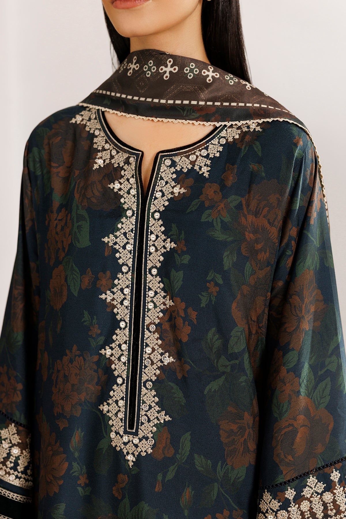 EMBROIDERED PREMIUM VISCOSE UW-0266 | Unstitched | Jazmin