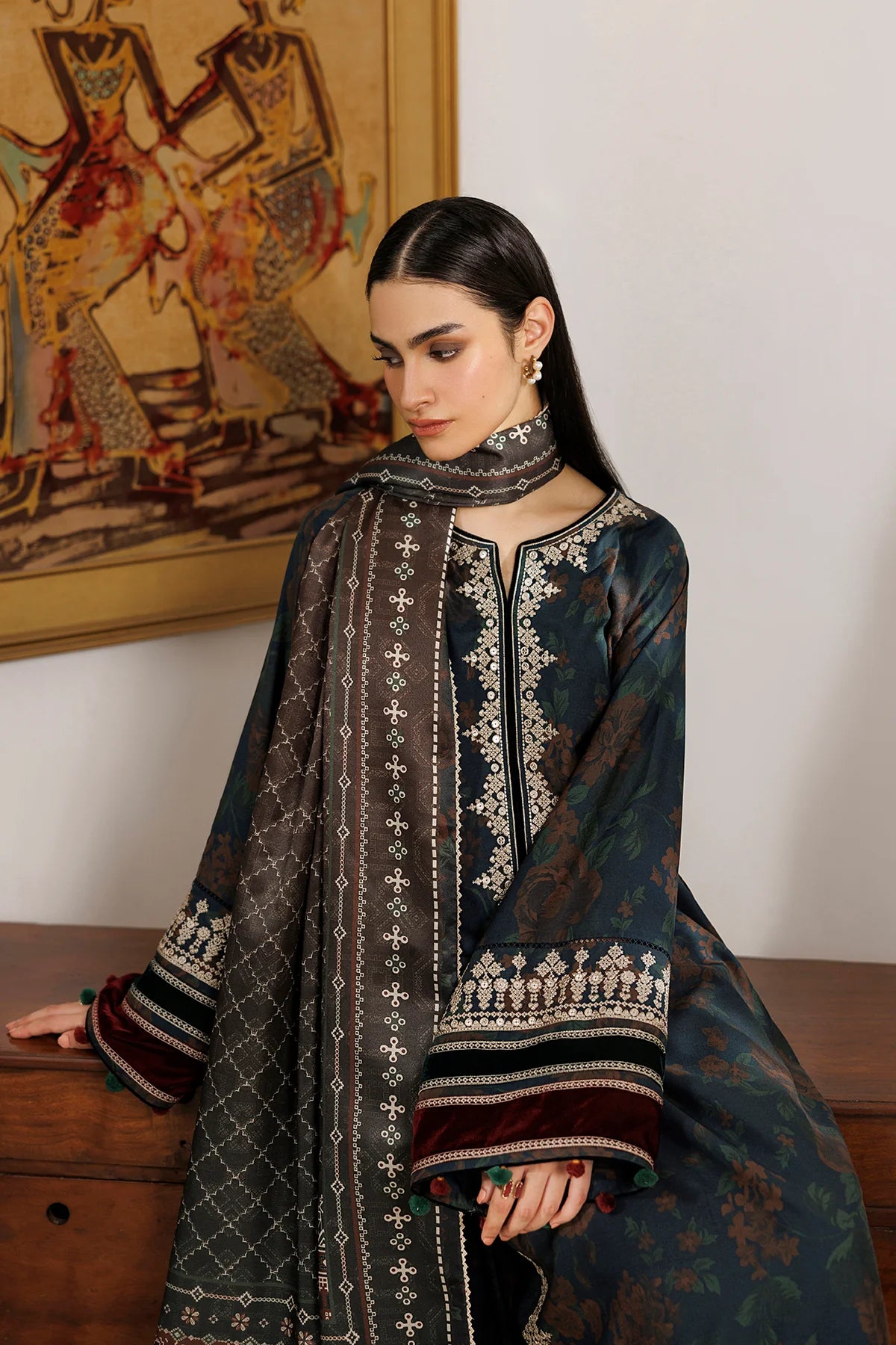 EMBROIDERED PREMIUM VISCOSE UW-0266 | Unstitched | Jazmin