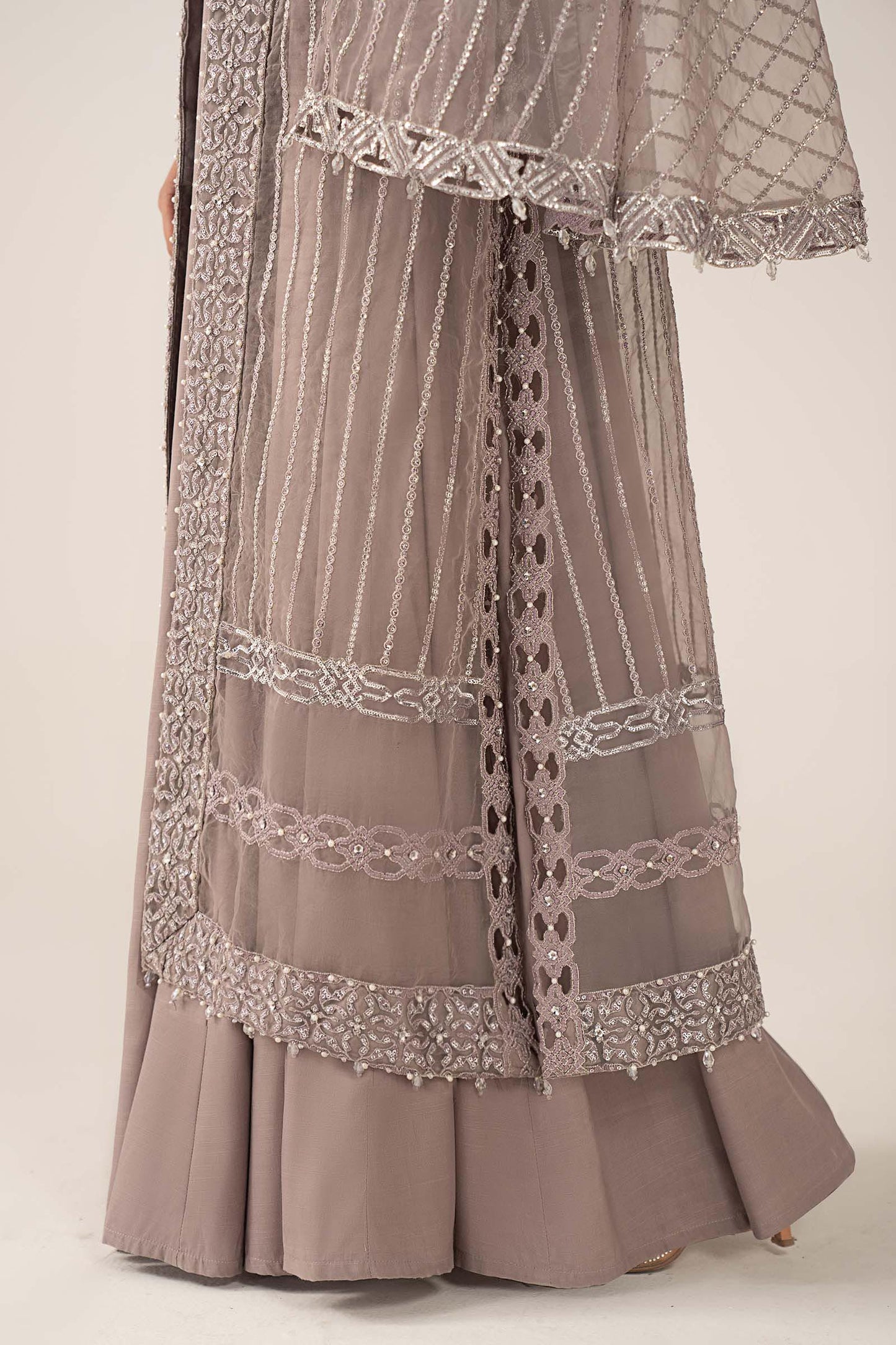 SF-EF26-12-Lilac | 3 Piece Embroidered Organza Suit | MARIA.B