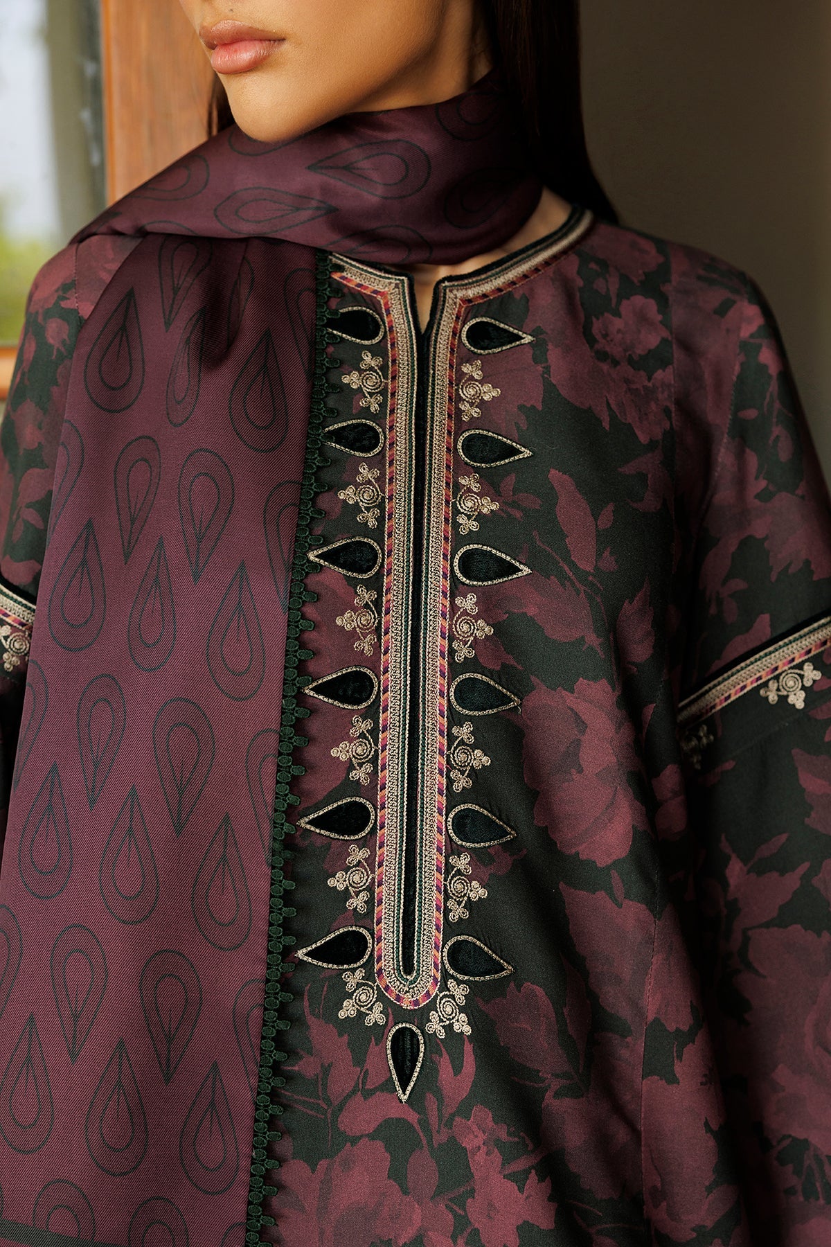 EMBROIDERED PREMIUM VISCOSE UW-0262 | Unstitched | Jazmin